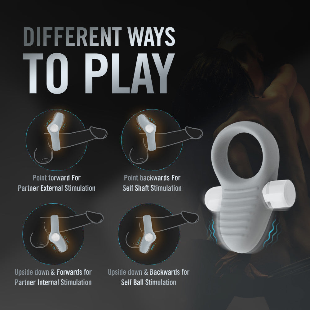 Noje By Blush® | C1 Slate: Rechargeable Vibrating Penis Ring - Made with Puria™ Silicone、mySite、bottomscart