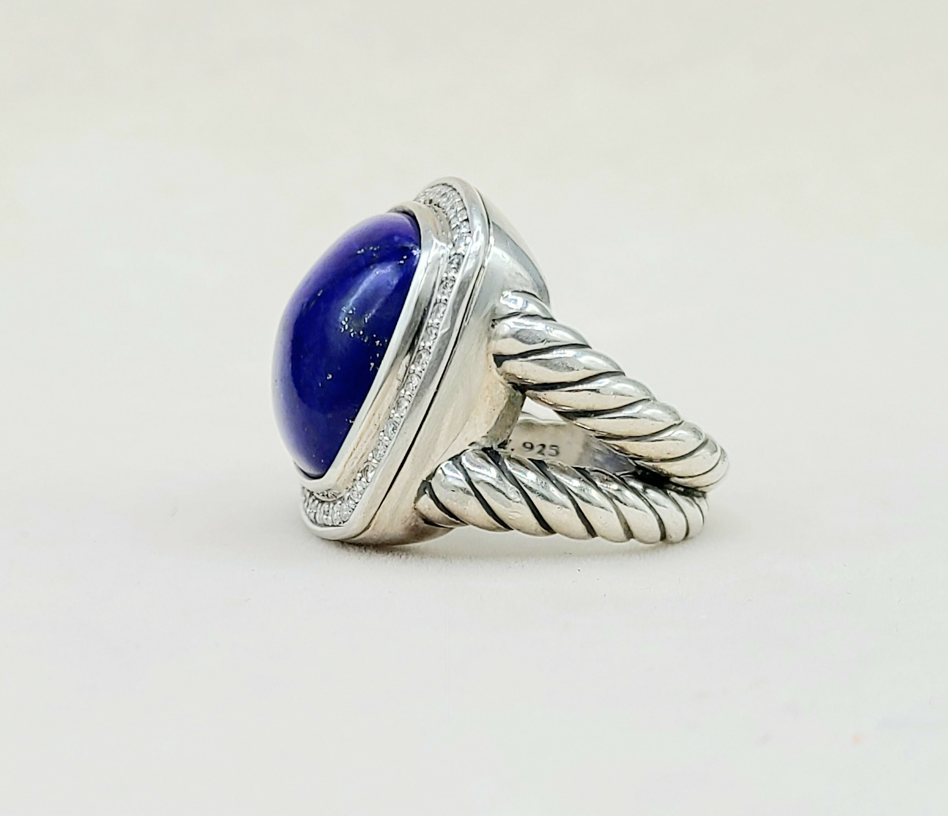David Yurman Albion Ring 17mm Lapis Lazuli & Diamonds、mySite、hinf8tx79