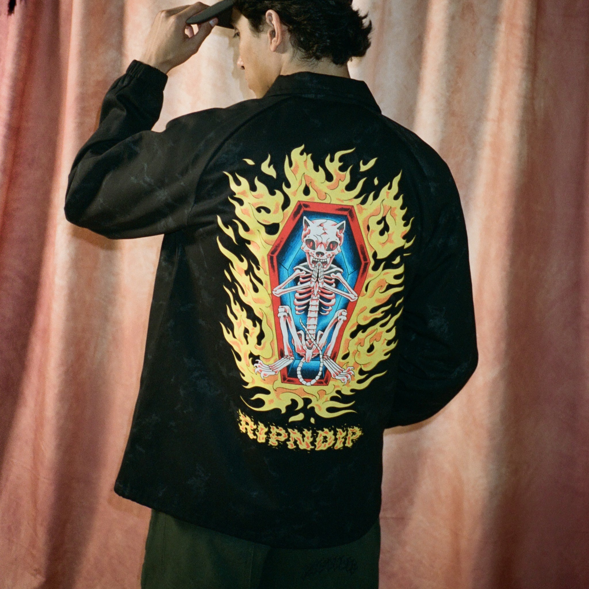  Burn In Heck Coaches Jacket (Black)、mySite、merchandisen