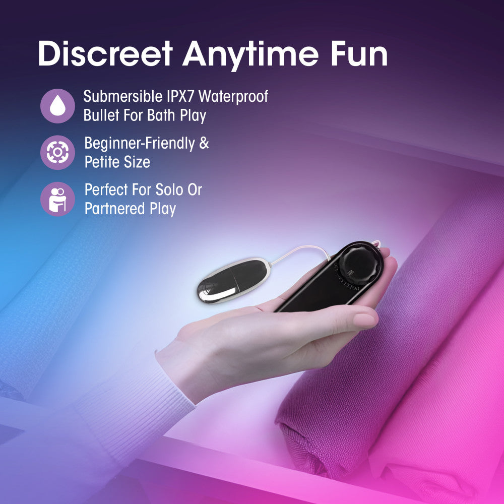 B Yours By Blush® | Silver Power Bullet Black 2-Inch Vibrating Bullet、mySite、bottomscart