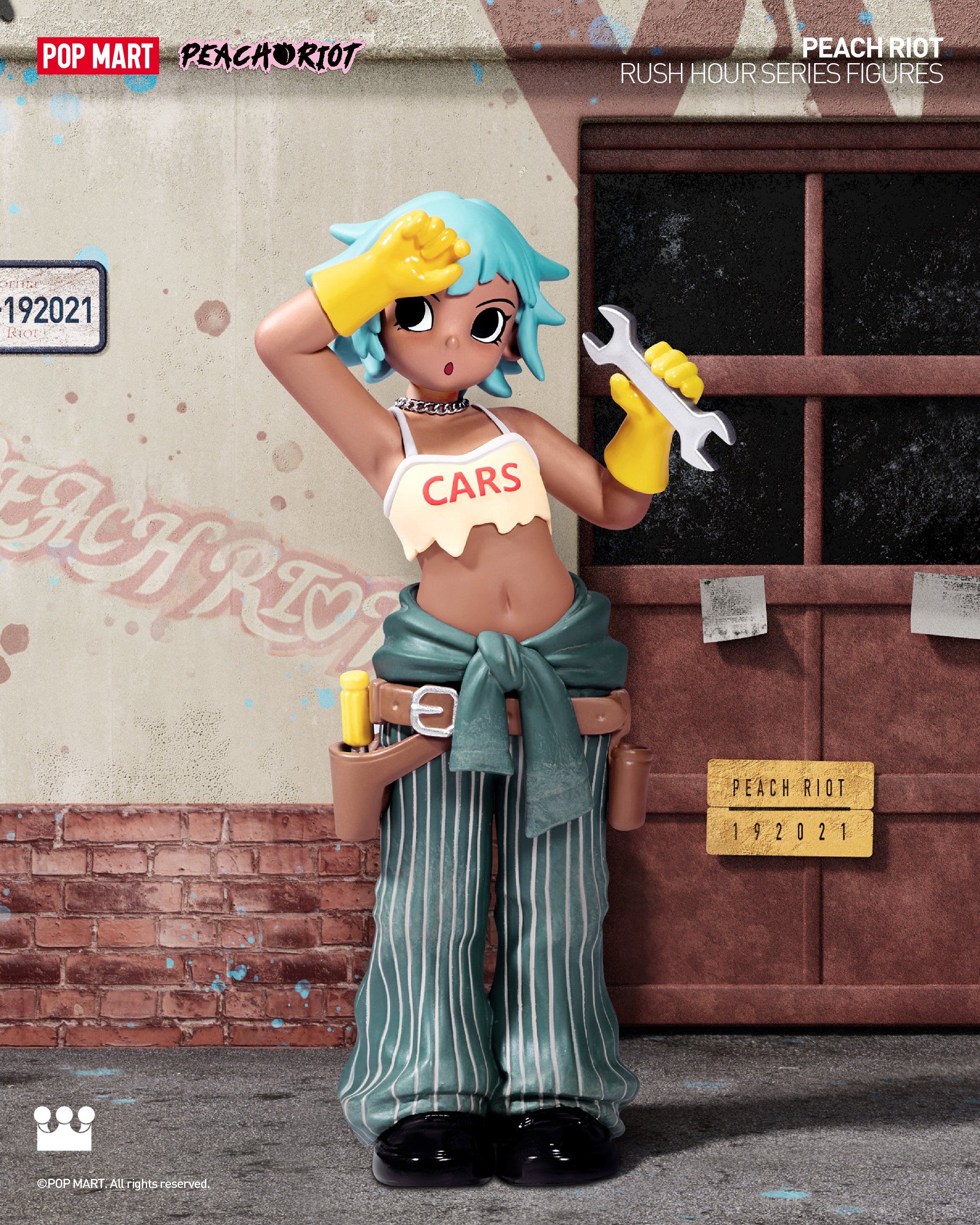  POP MART Peach Riot Rush Hour Series Figures、mySite、greenlandpopulation