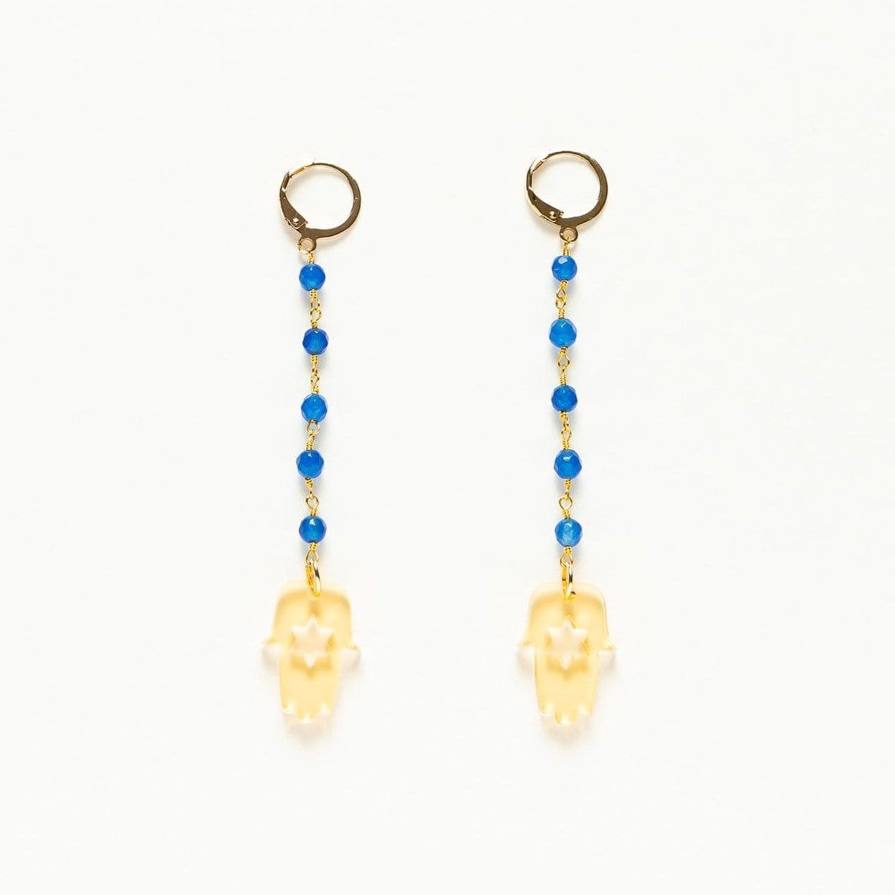 Dahliah Earrings - Blue and Nude、mySite、topwebapps