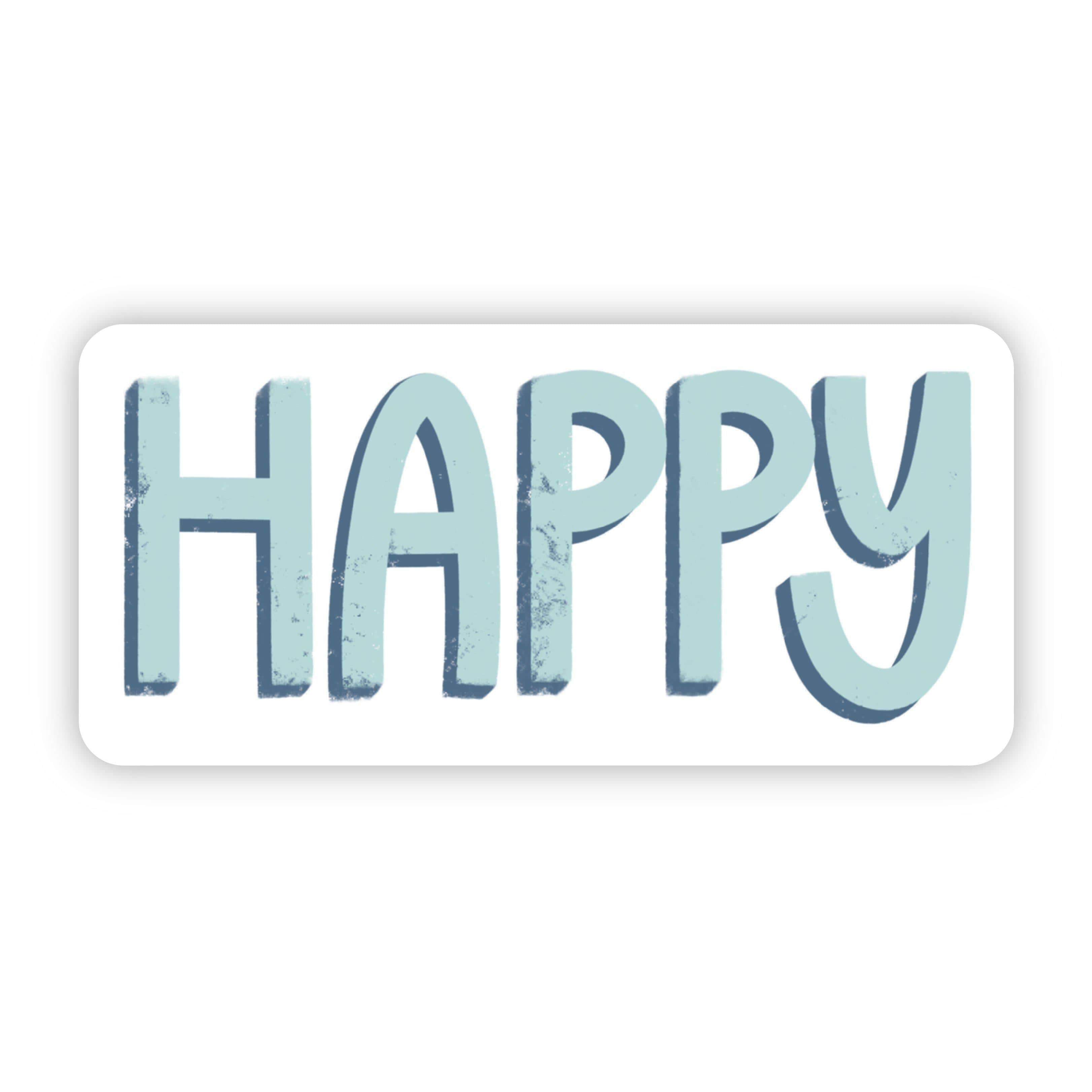  Happy Blue and Teal Sticker、mySite、elrpsem3k