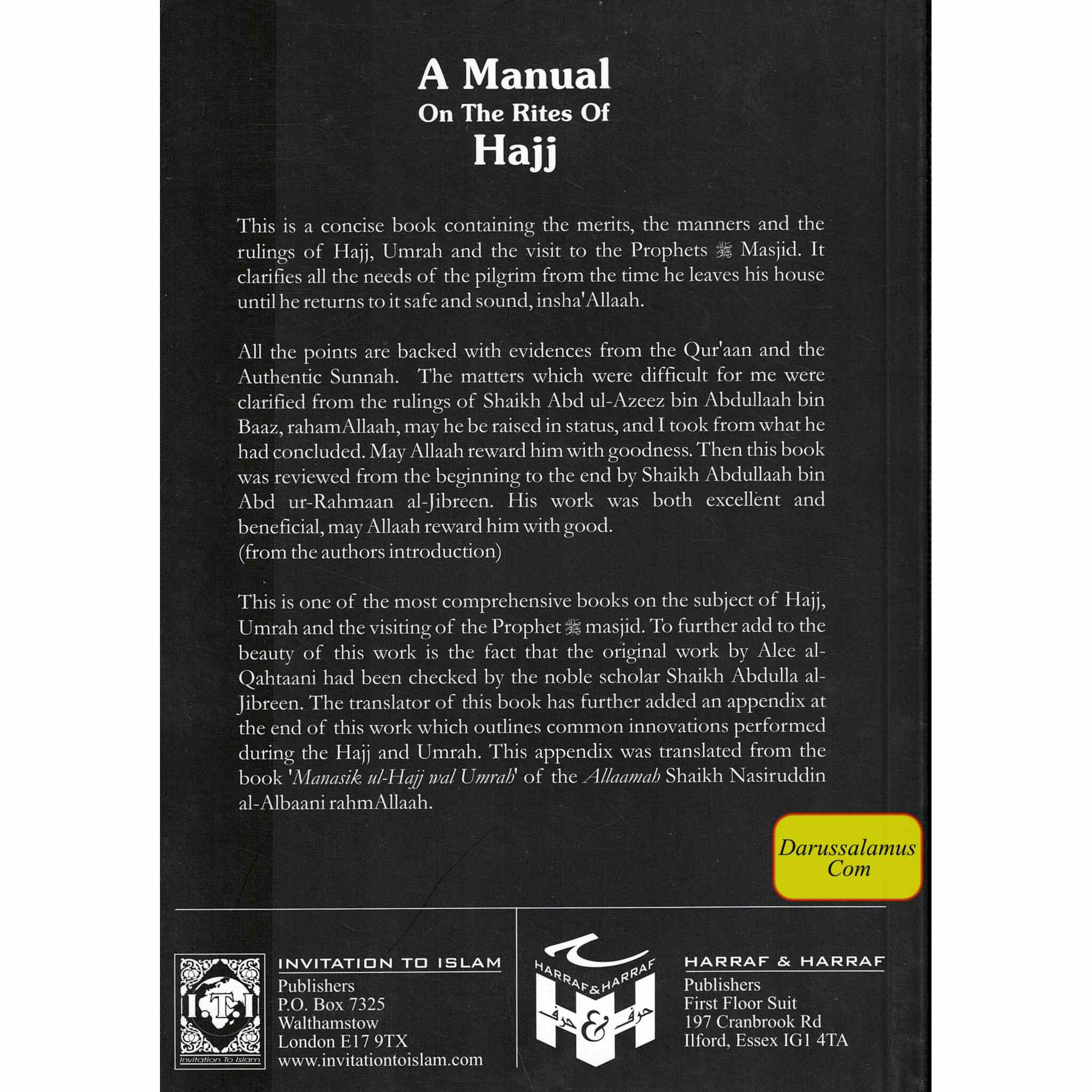 A Manual on the Rites of Hajj By Alee Ibn Wahf Al-Qahtaani、mySite、topwebapps