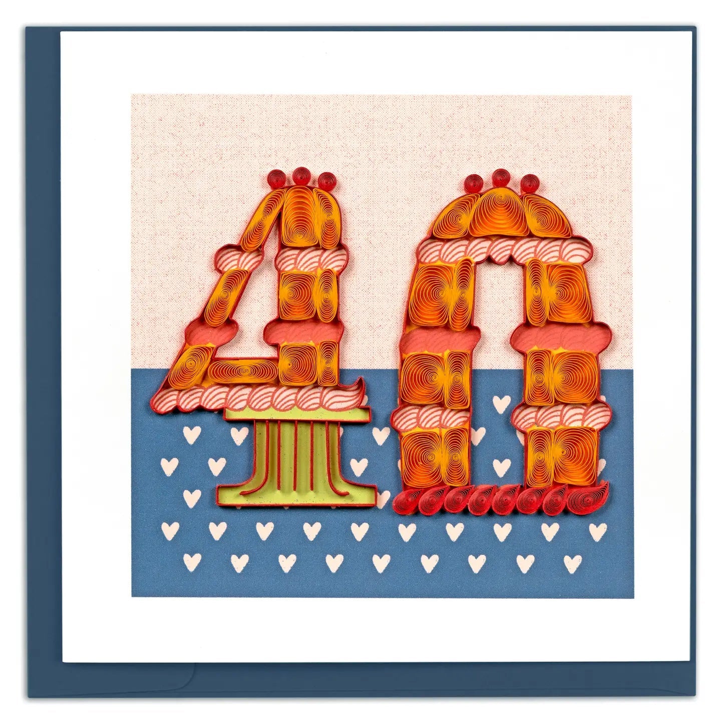 Quilled Birthday Milestone Greeting Card - 40、mySite、elrpsem3k