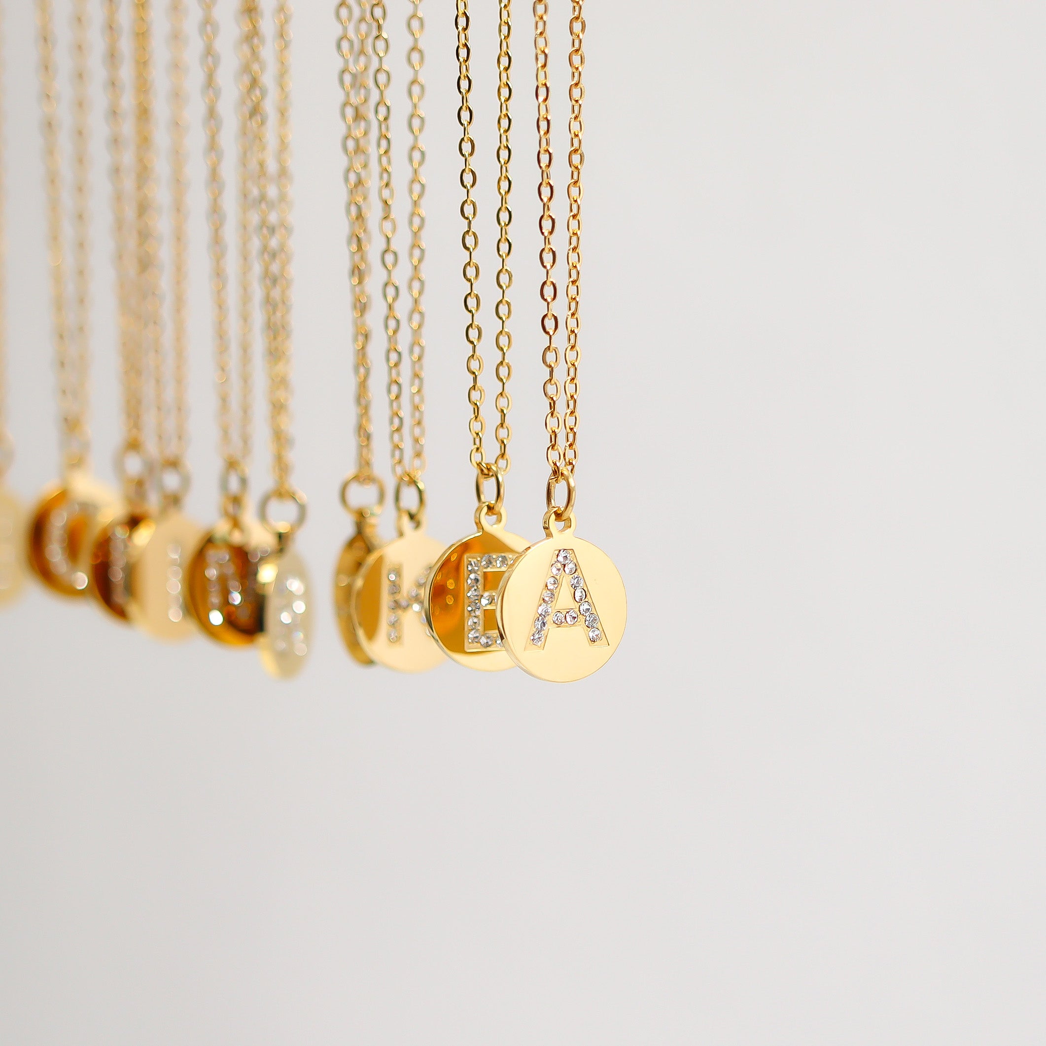 18K Gold PVD Stainless Steel Initial Pendant Necklace / SBB0283、mySite、dreamappss