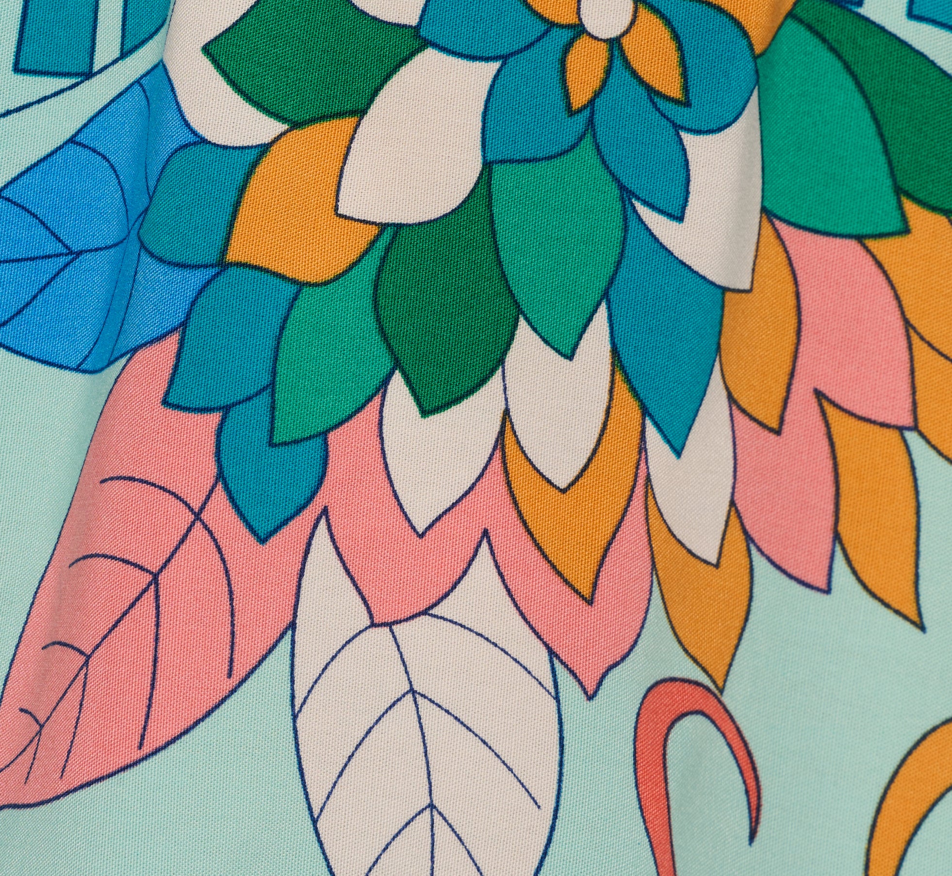 Sleeveless Retro Printed Short Sundress In Mint Multi、mySite、solidvoid