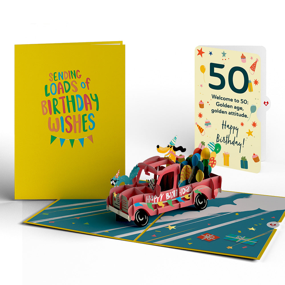50th Birthday Truck Pop-Up Card and Sentiment Set、mySite、solidvoid