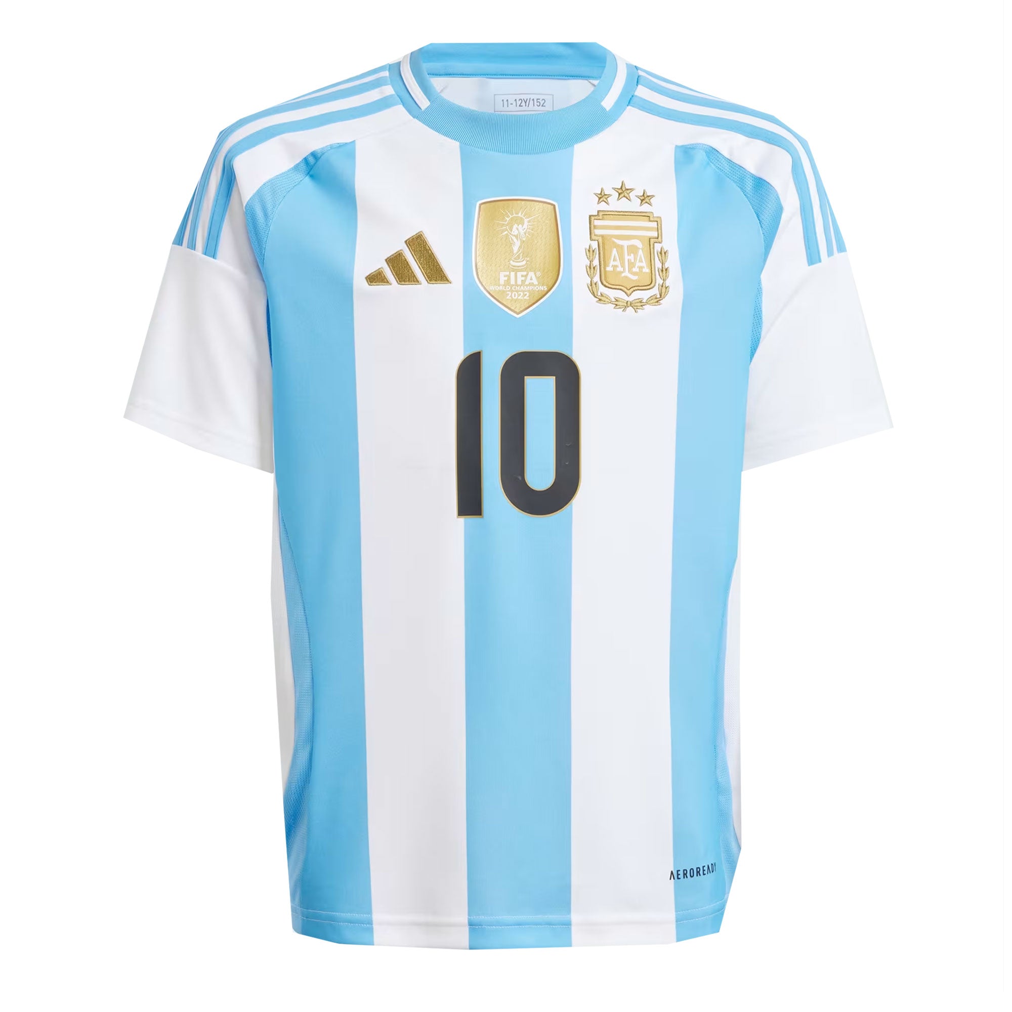 adidas Kids Argentina 2024/25 Home Jersey w/ Messi #10 Printing、mySite、bottomscart