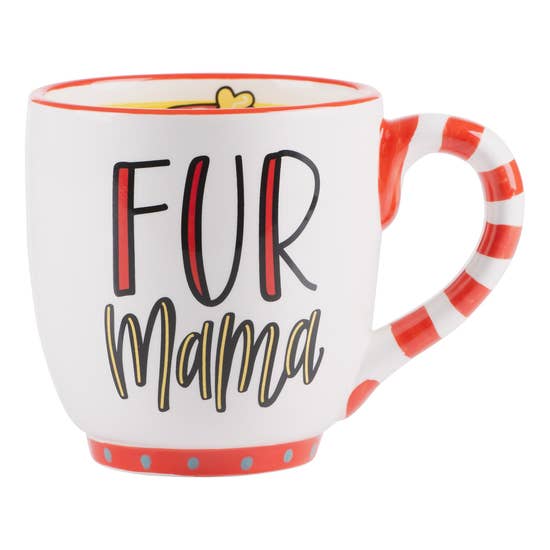 Fur Mama Colorful Pet Lover's Hand Made Coffee Mug、mySite、g9winljtr