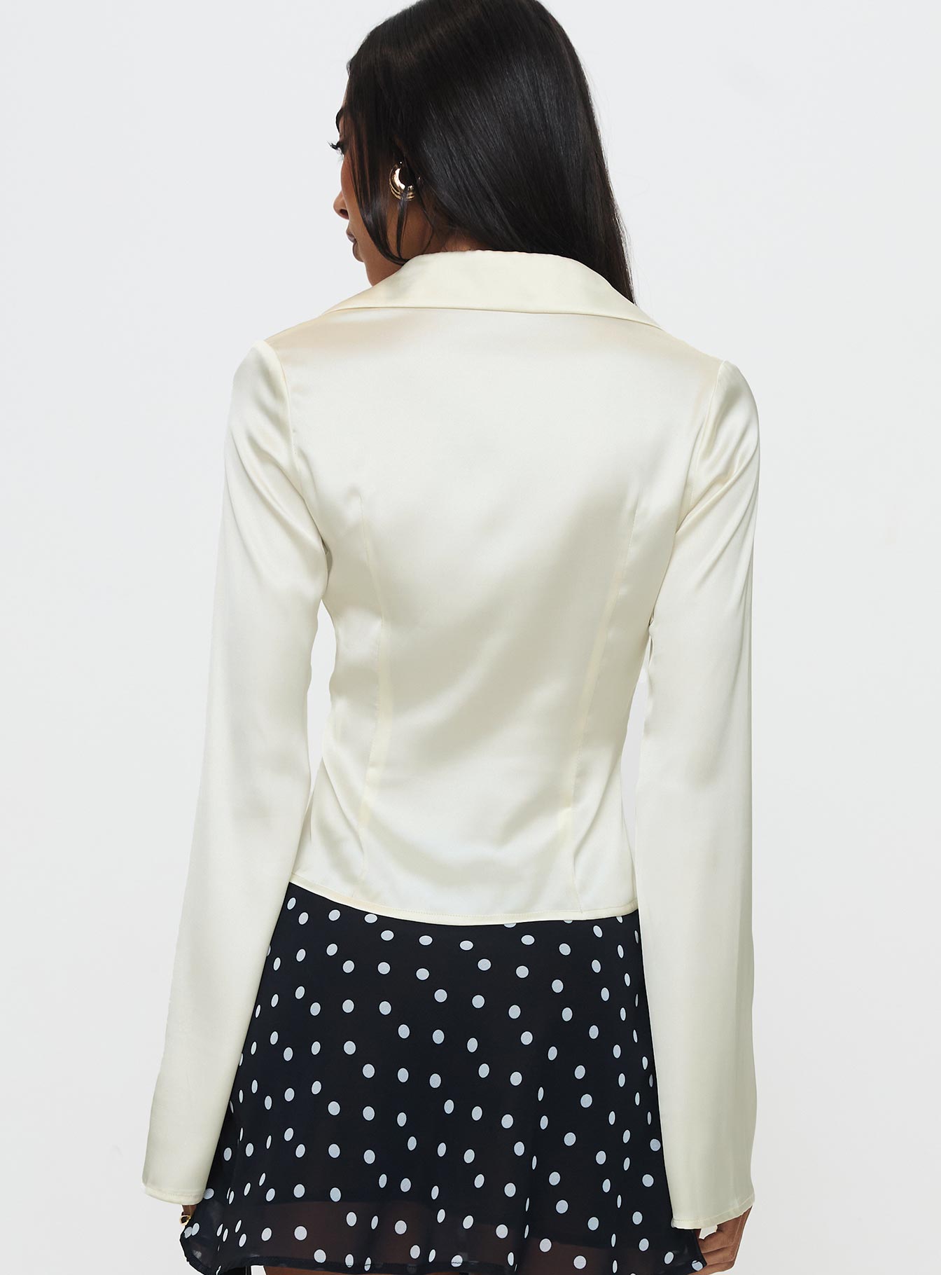 Miravella Long Sleeve Top Cream、mySite、solidvoid