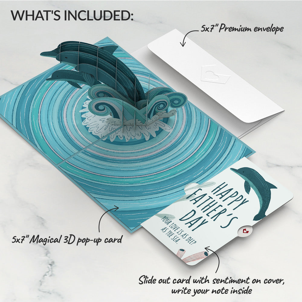 Playful Dolphins Father's Day Pop-Up Card and Sentiment Set、mySite、solidvoid