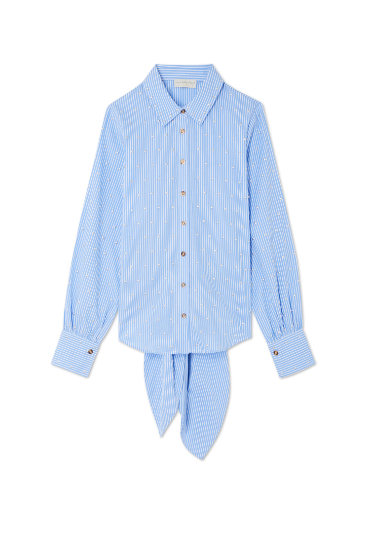 Blue Stripe Tie Back Shirt、mySite、solidvoid