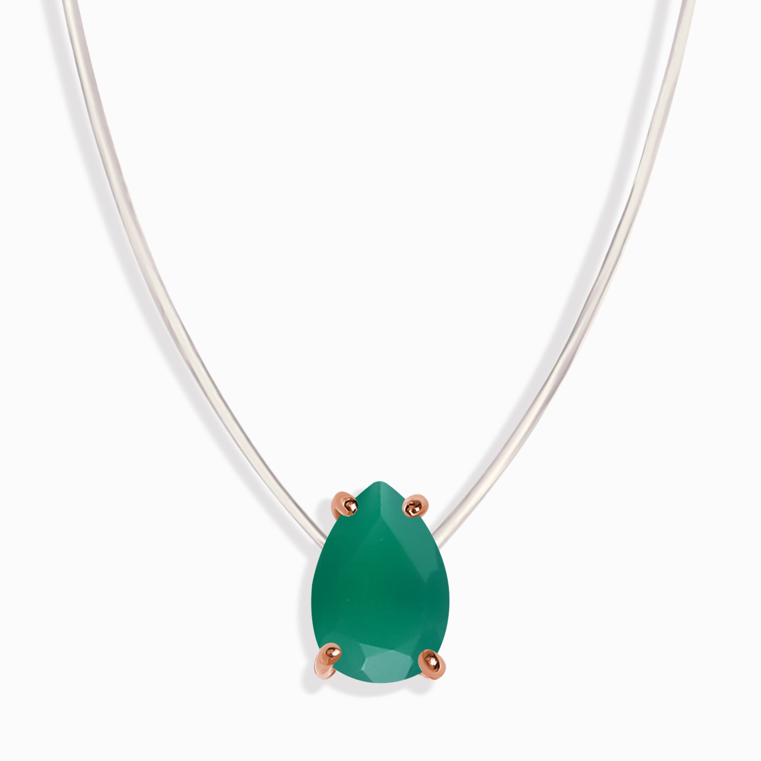 Green Onyx Necklace Floating Sway - May Birthstone、mySite、hinf8tx79