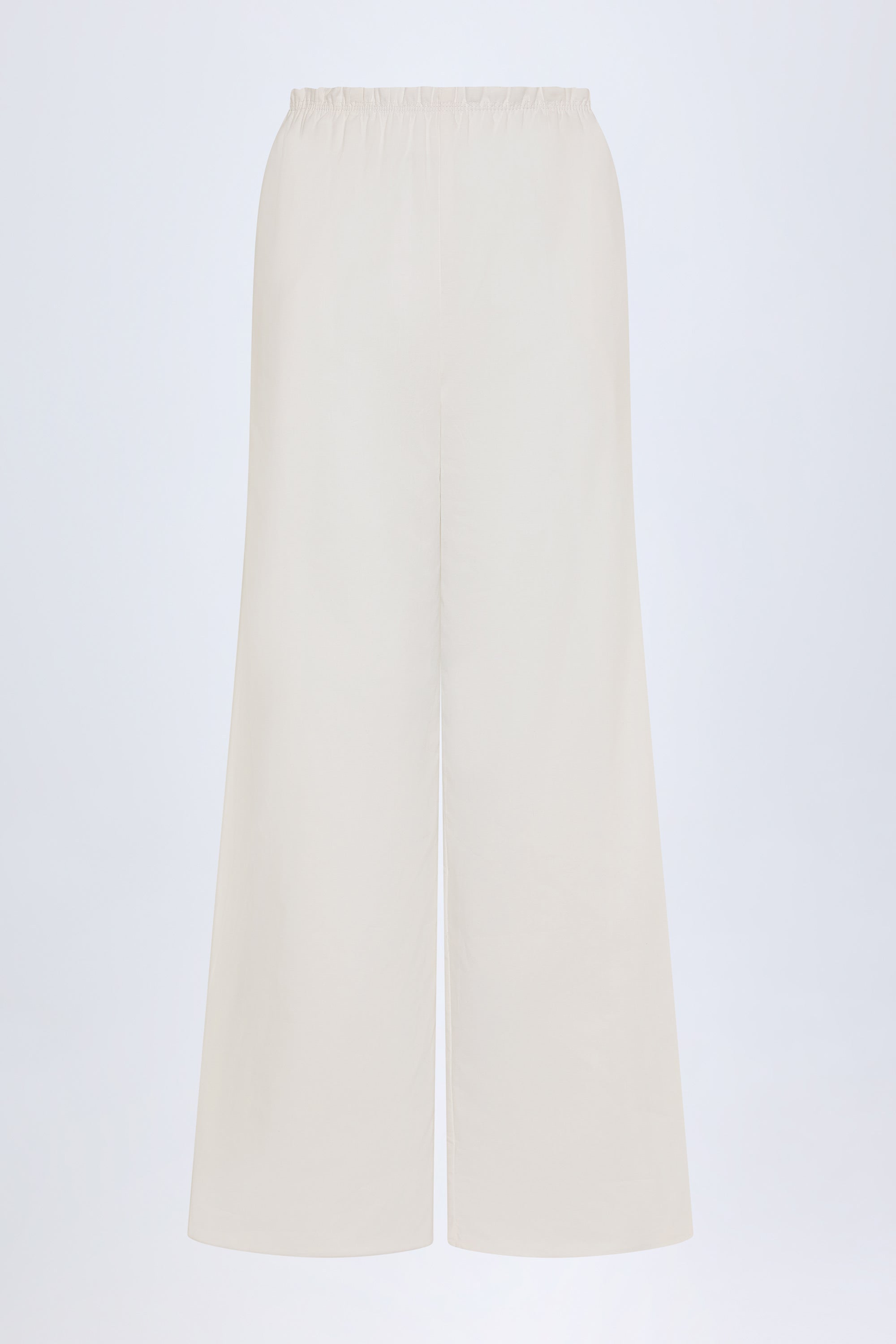 Mid-Rise Wide-Leg Trousers in White、mySite、sugarbowlscore