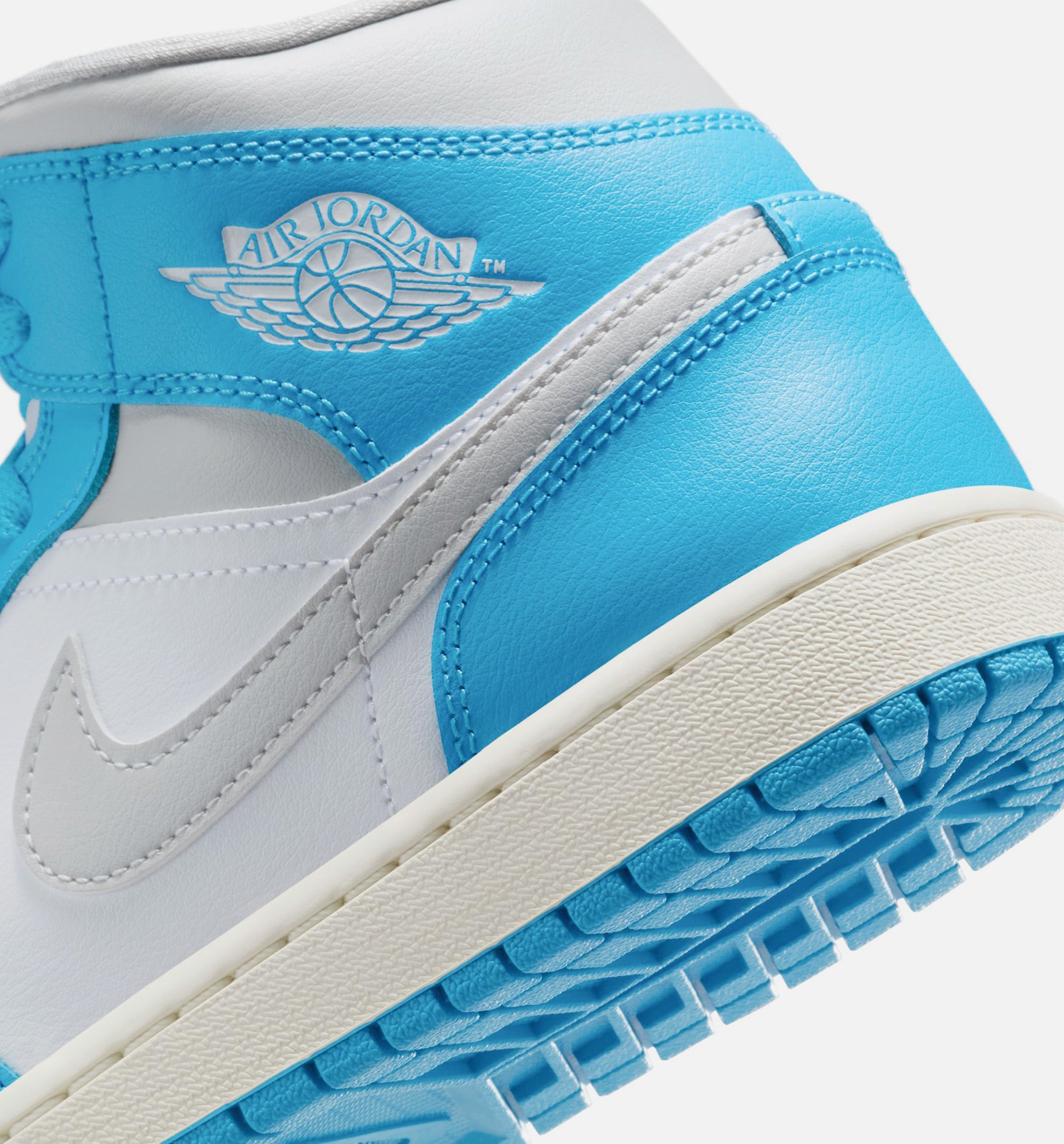 Air Jordan 1 Mid Dark Powder Blue Womens Lifestyle Shoe - Dark Powder Blue/Summit Grey/White、mySite、dreamappss