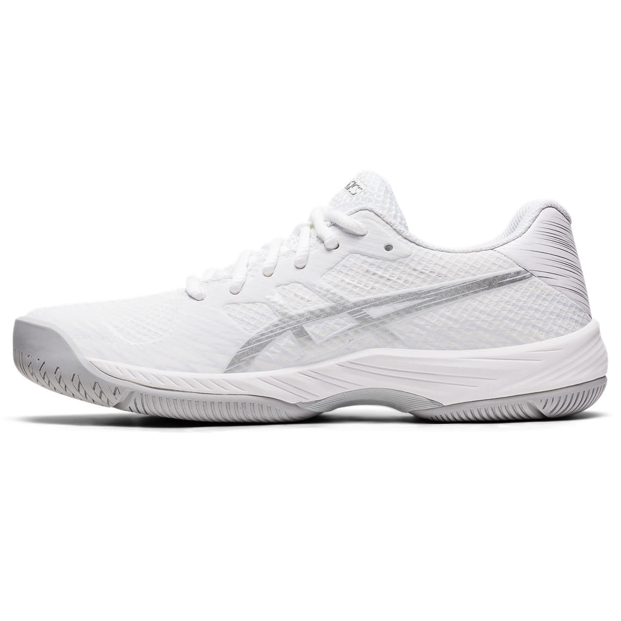 Asics Gel Game 9 Women's Tennis Shoe (White/Silver)