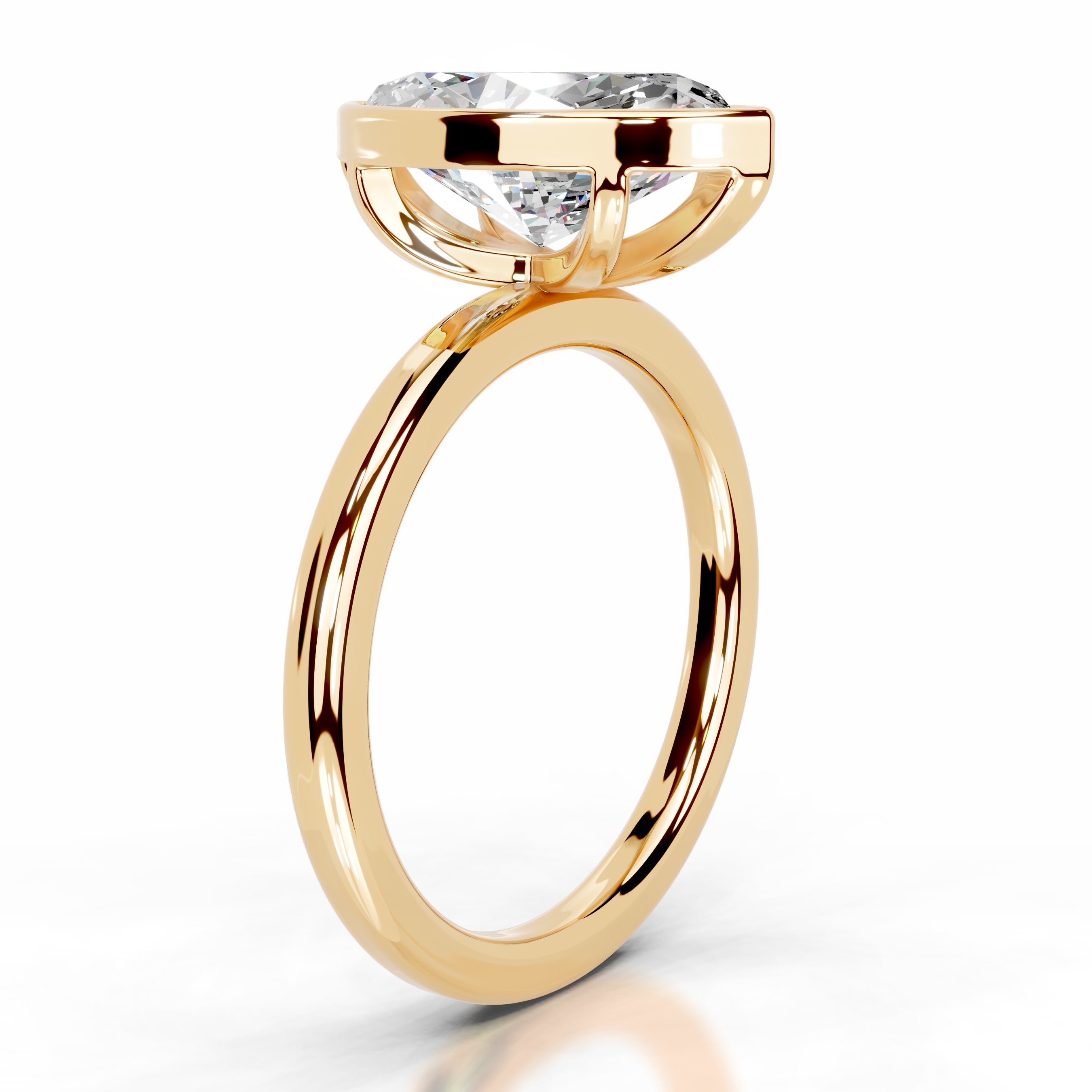 Dima Moissanite Ring - 18K Yellow Gold、mySite、hinf8tx79