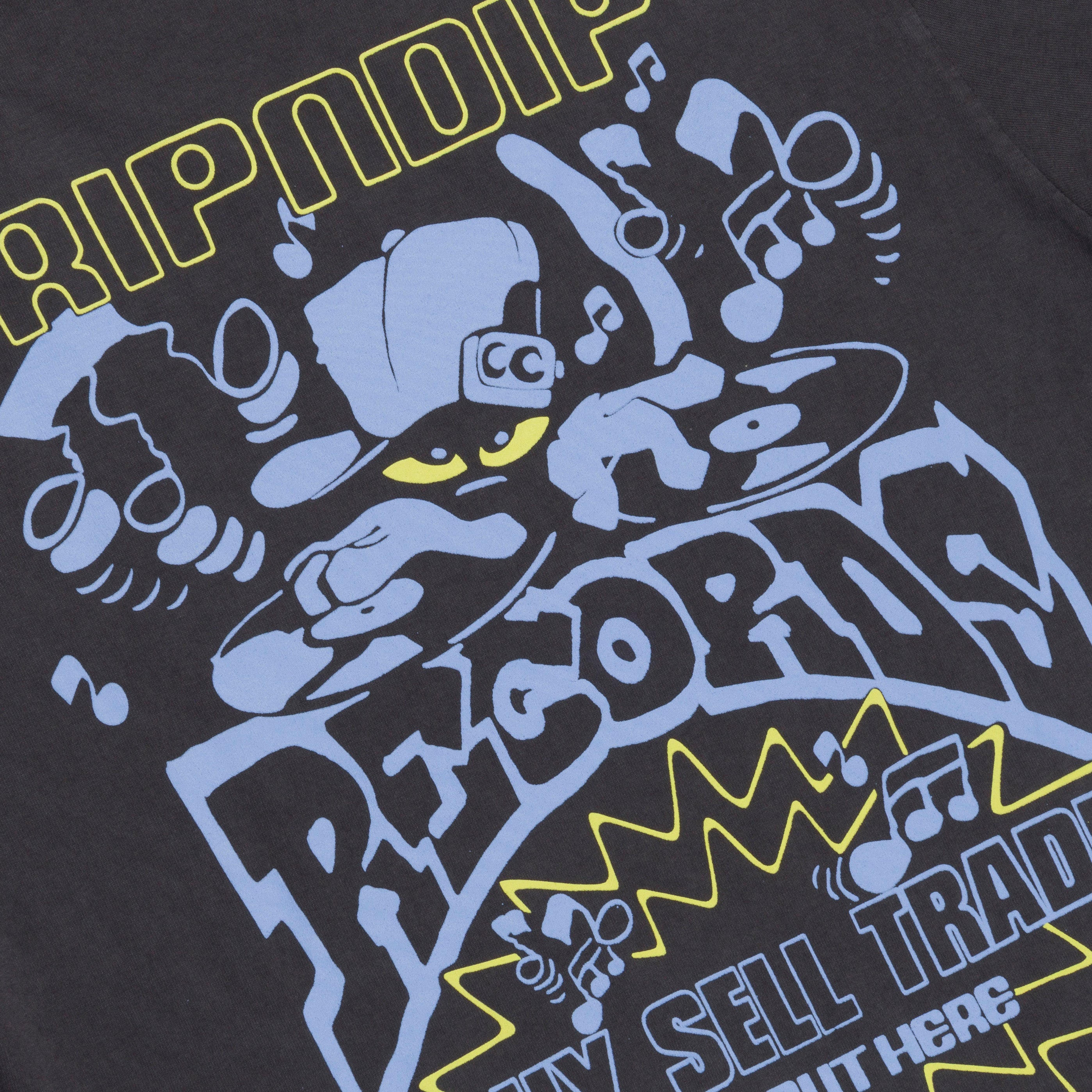  Ripndip Records Tee (Charcoal Vintage Wash)、mySite、merchandisen