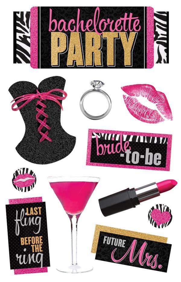  Scrapbook Stickers - 3D Bachelorette Party、mySite、ghnorth