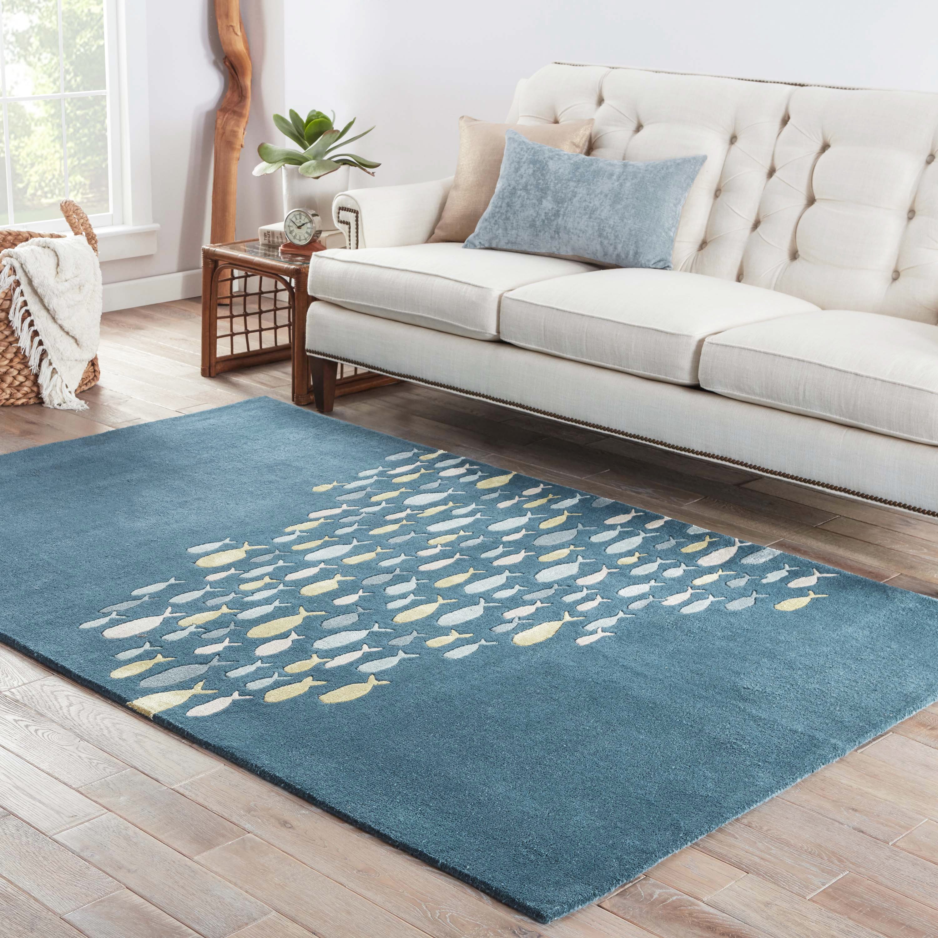 Schooled Handmade Animal Blue Gray Area Rug、mySite、gigharbornorthrealestate