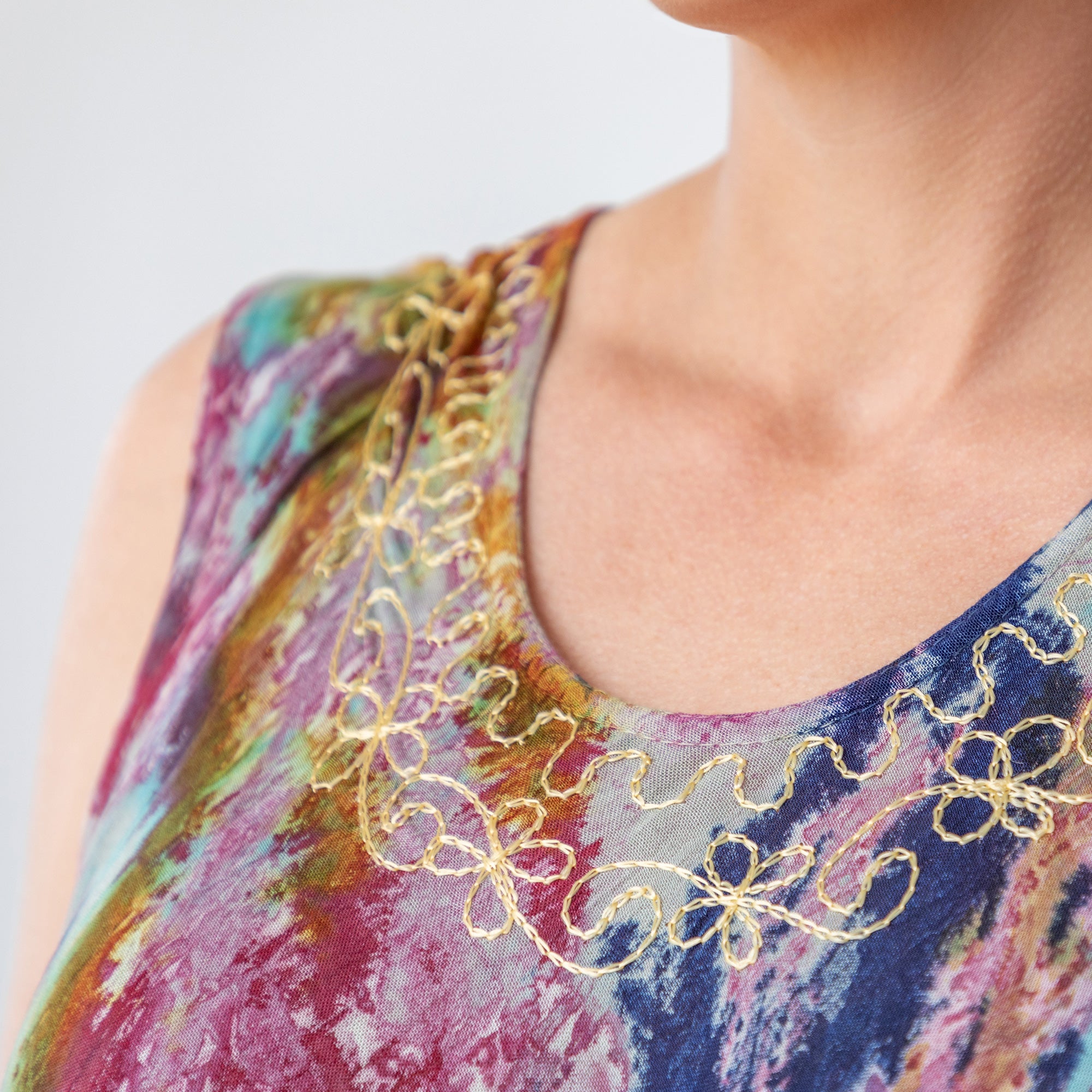 Tie-Dye Sleeveless Jewel Tunic、mySite、camillekostekn