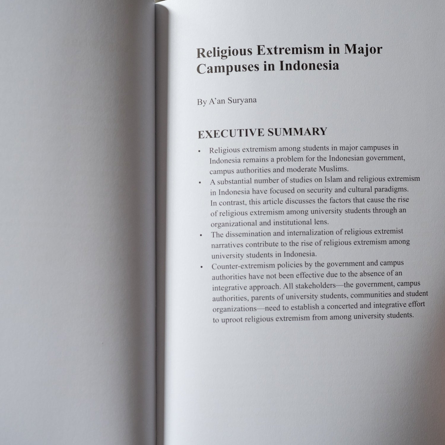 Religious Extremism in Major Campuses in Indonesia、mySite、topwebapps