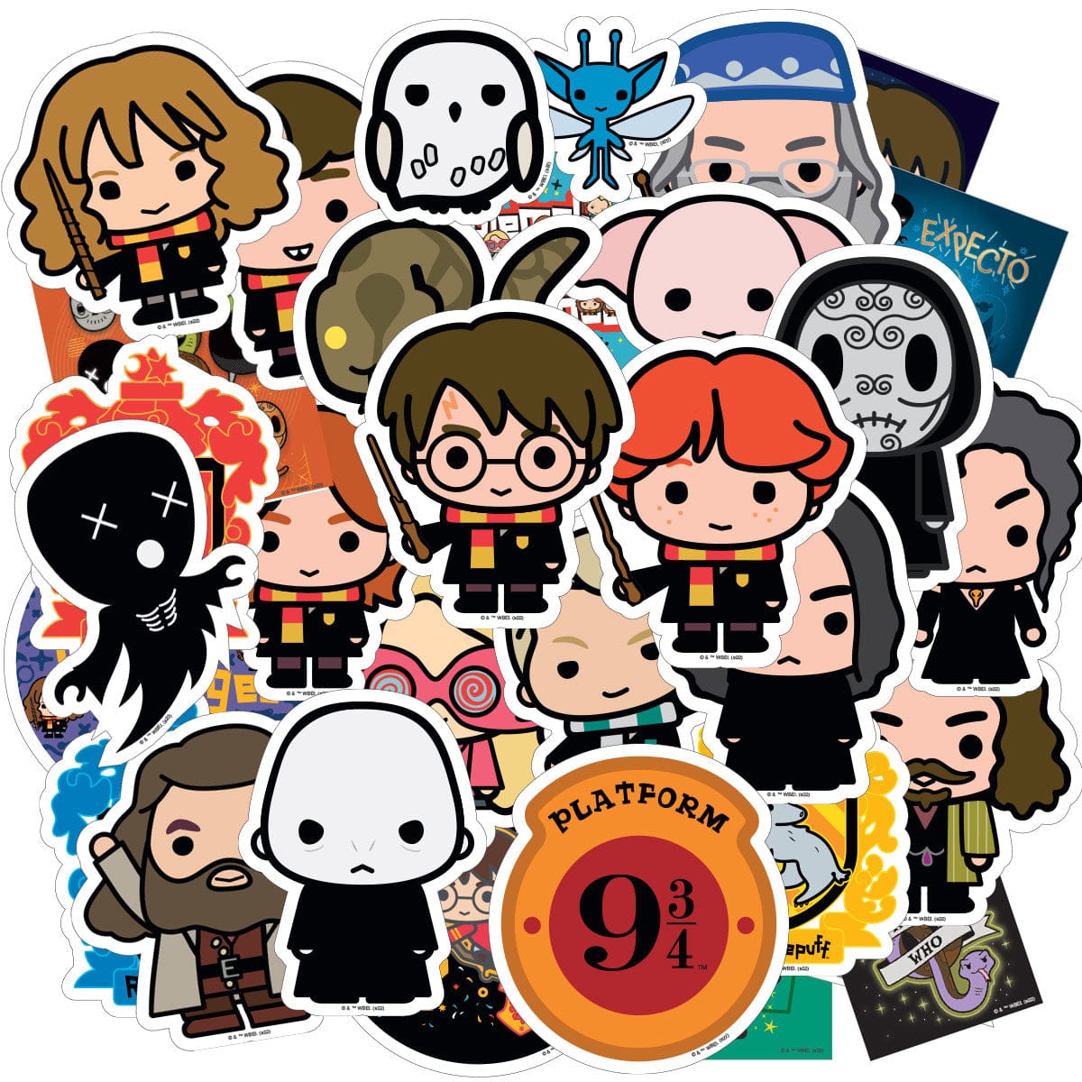  Harry Potter Vinyl Stickers - Chibi Charms - 50 Count、mySite、ghnorth