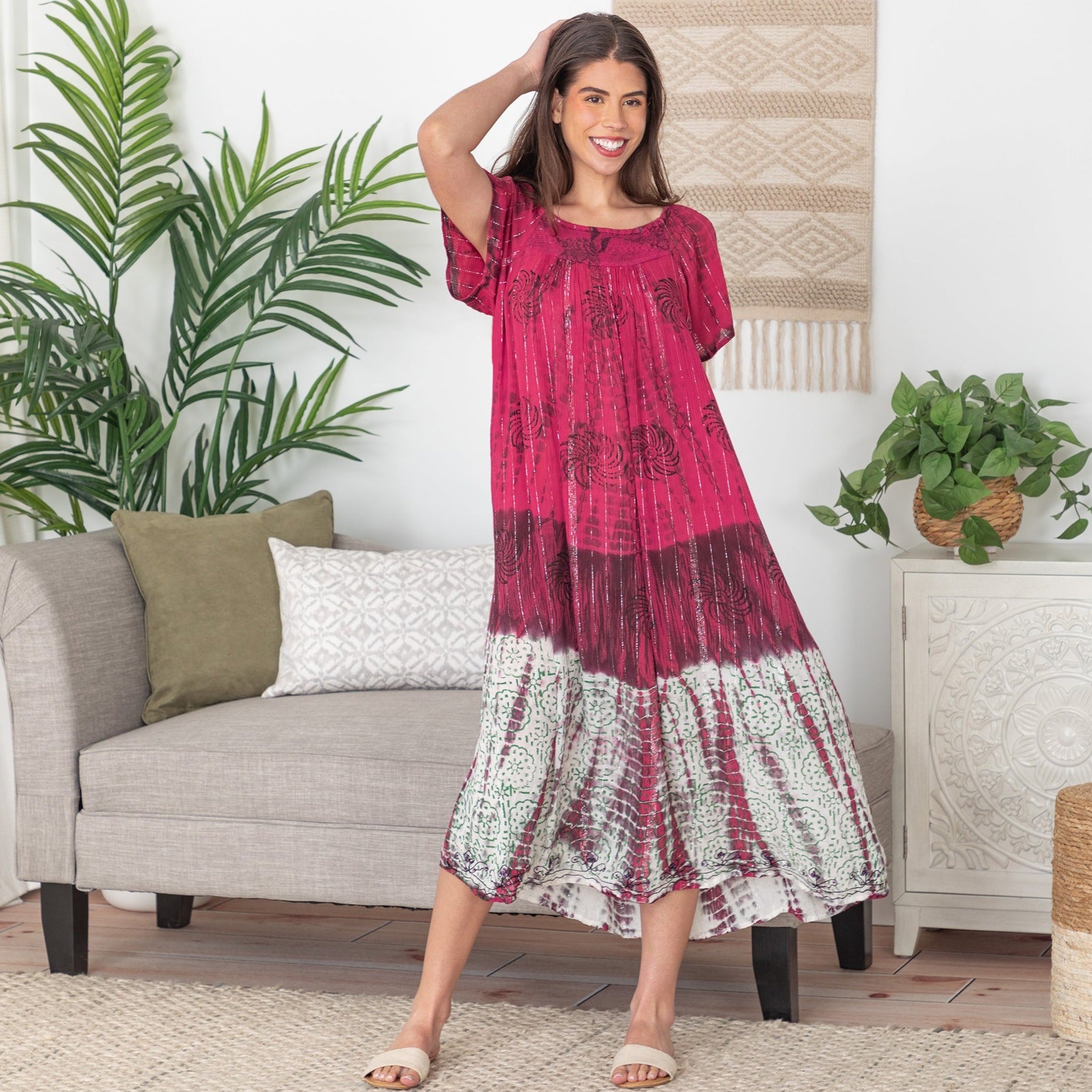 Silver Lining Short Sleeve Long Dress、mySite、camillekostekn