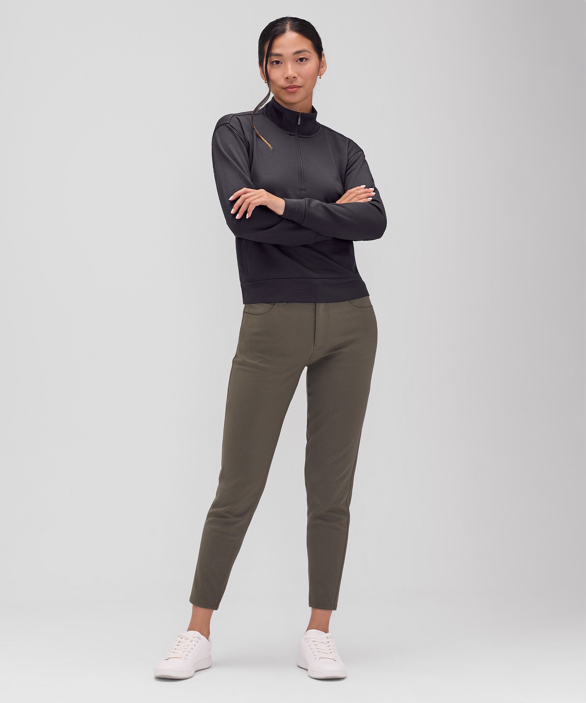 Women's Merino Transit Quarter Zip、mySite、noshort