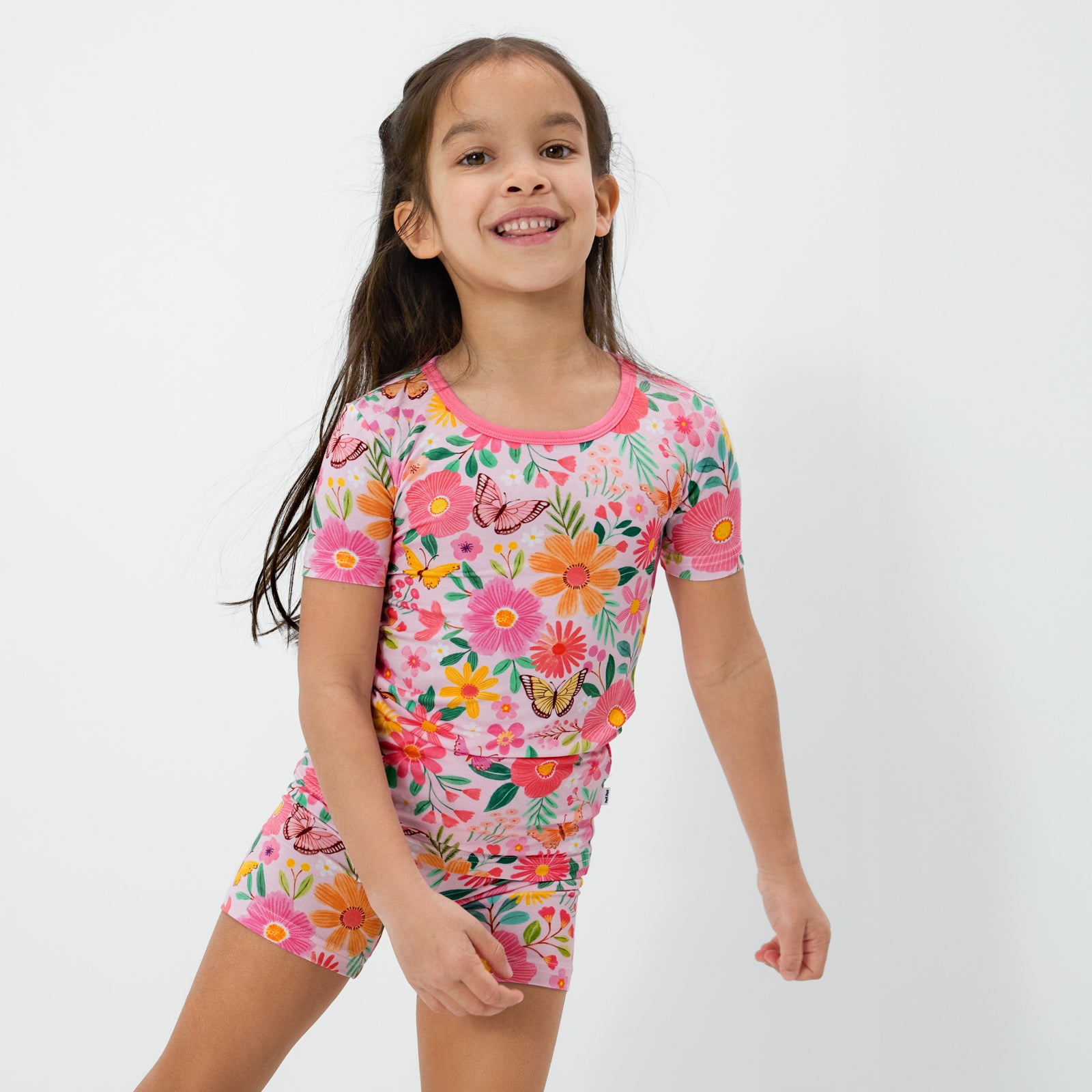  Butterfly Blooms Two-Piece Short Sleeve & Shorts Pajama Set、mySite、layawaytickets