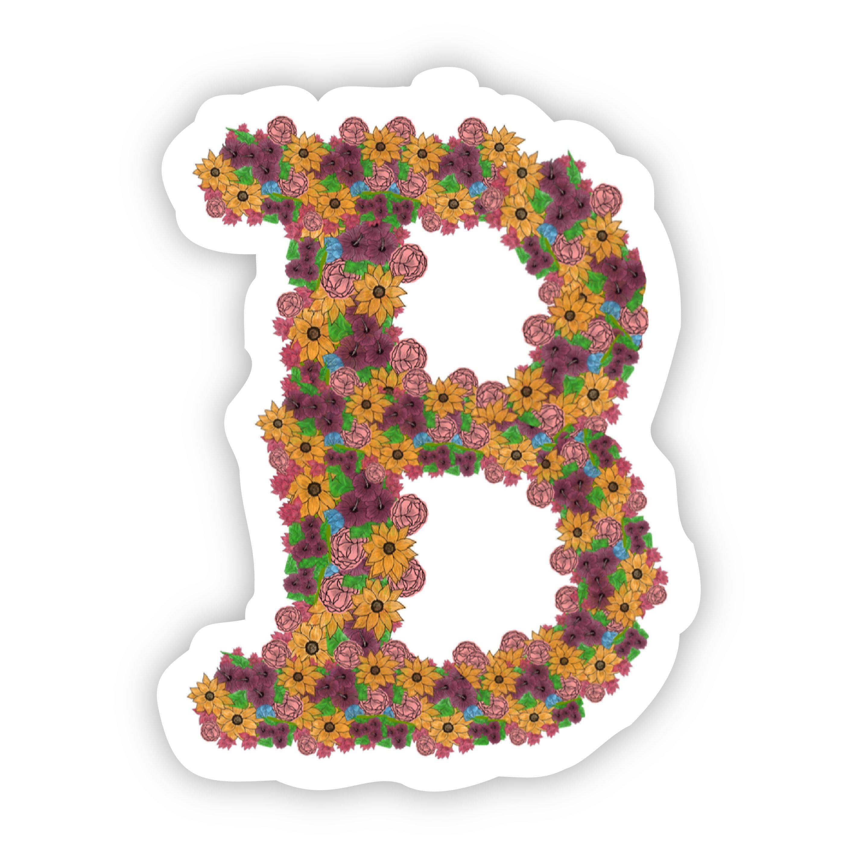  Floral B Letter Sticker、mySite、elrpsem3k