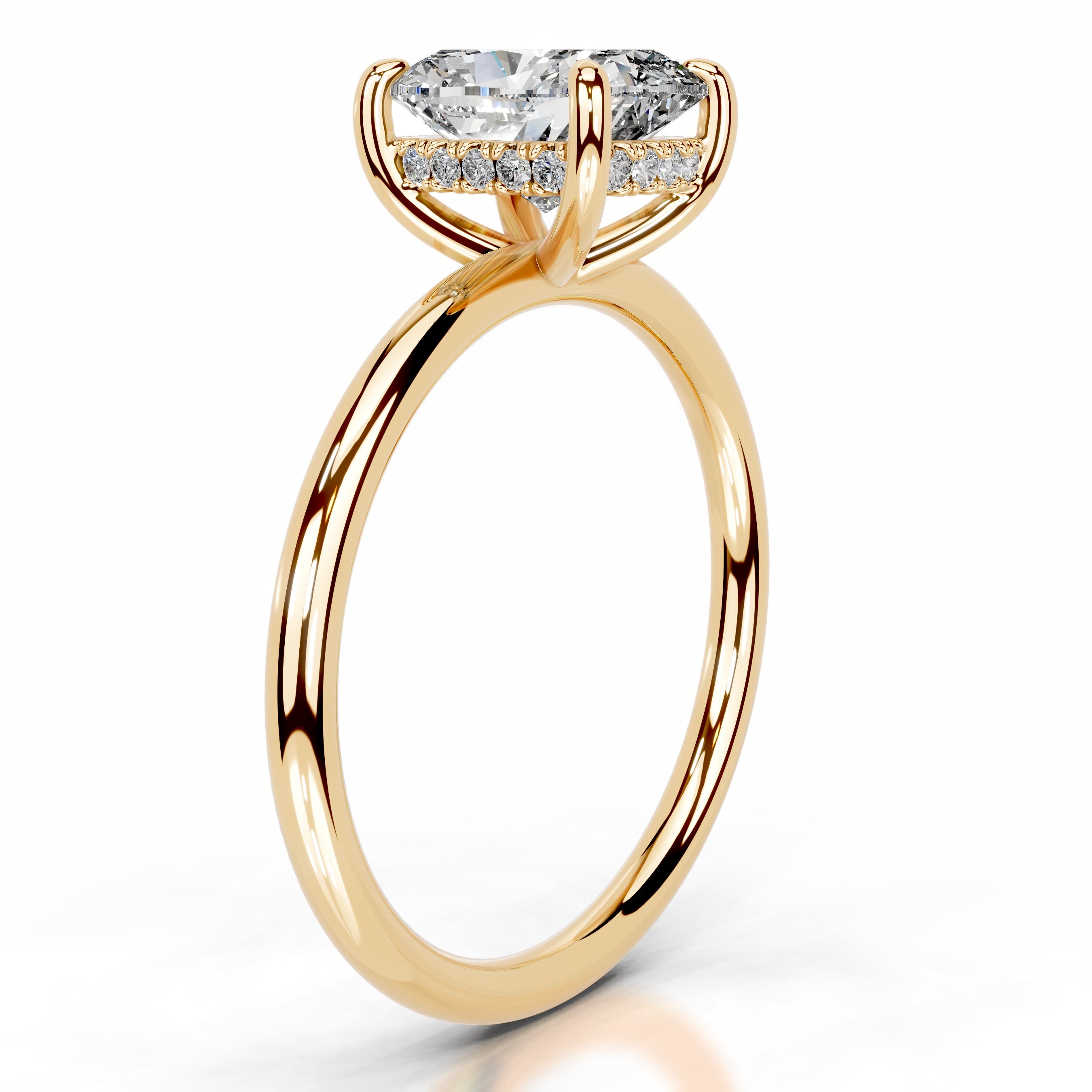 Willow Diamond Engagement Ring - 18K Yellow Gold、mySite、hinf8tx79