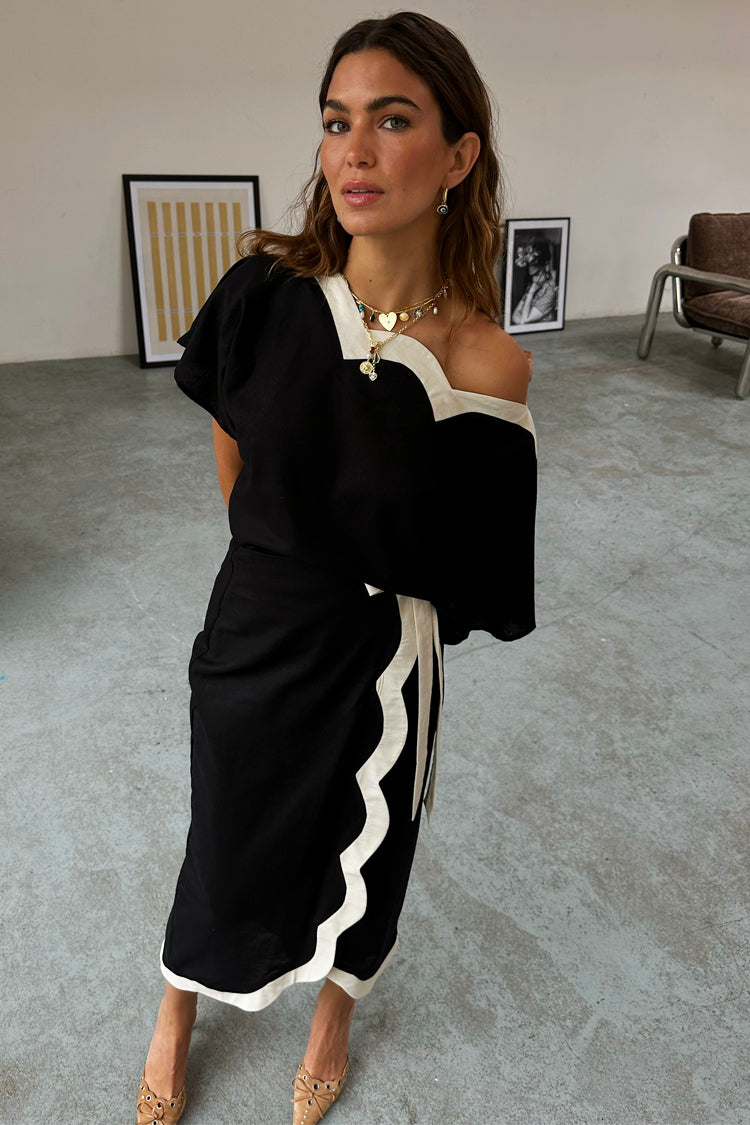 Mono Scallop Jaspre Skirt、mySite、solidvoid