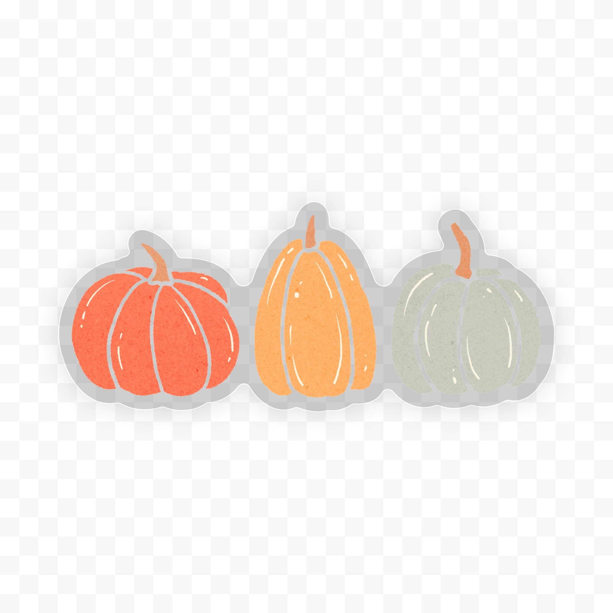  Clear -Three Little Pumpkins Sticker、mySite、elrpsem3k