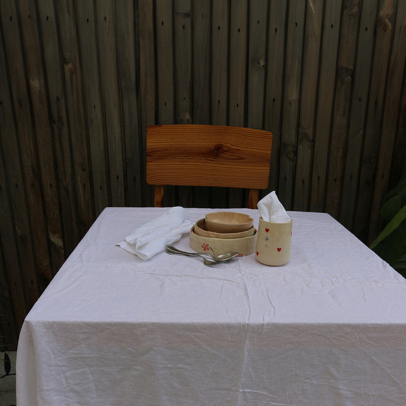 Pure Linen Table Cover | White、mySite、camillekostekn