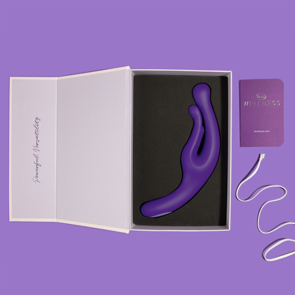 Wellness By Blush™ | G Wave Purple G-Spot & Clitoris UltraSilk® Vibrator - Made with Puria™ Silicone、mySite、bottomscart