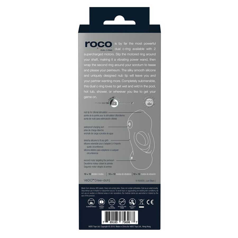 VeDo Roco Rechargeable Dual Vibrating Silicone C-Ring、mySite、bottomscart