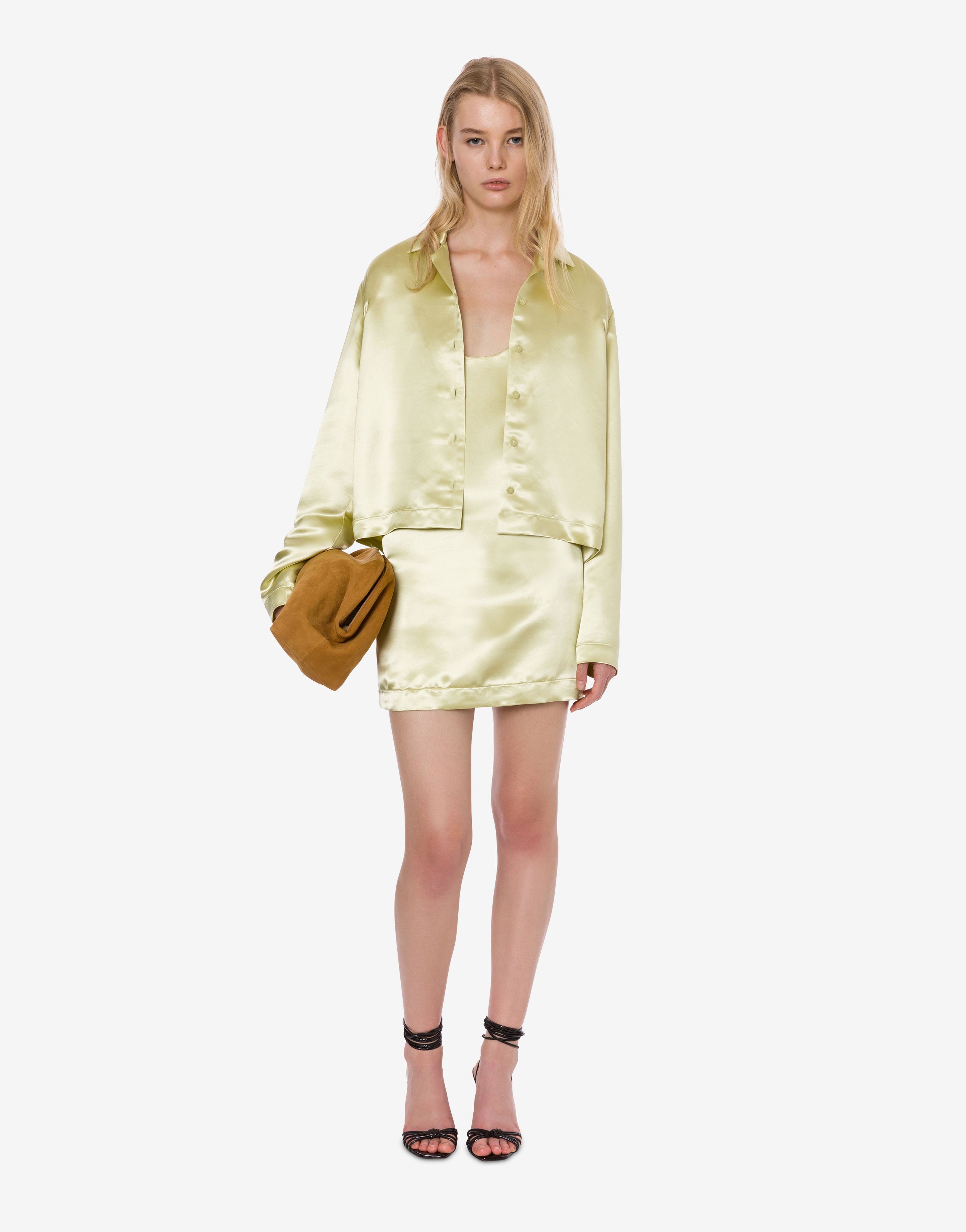 Camicia in raso di viscosa、mySite、aoinhome