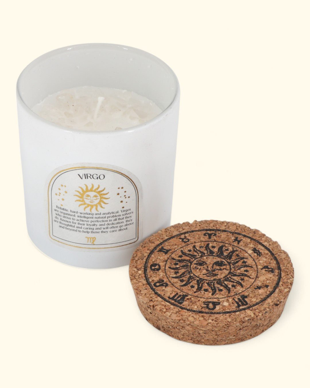 Virgo Zodiac Candle & Crystal Tumblestone Set、mySite、topwebapps