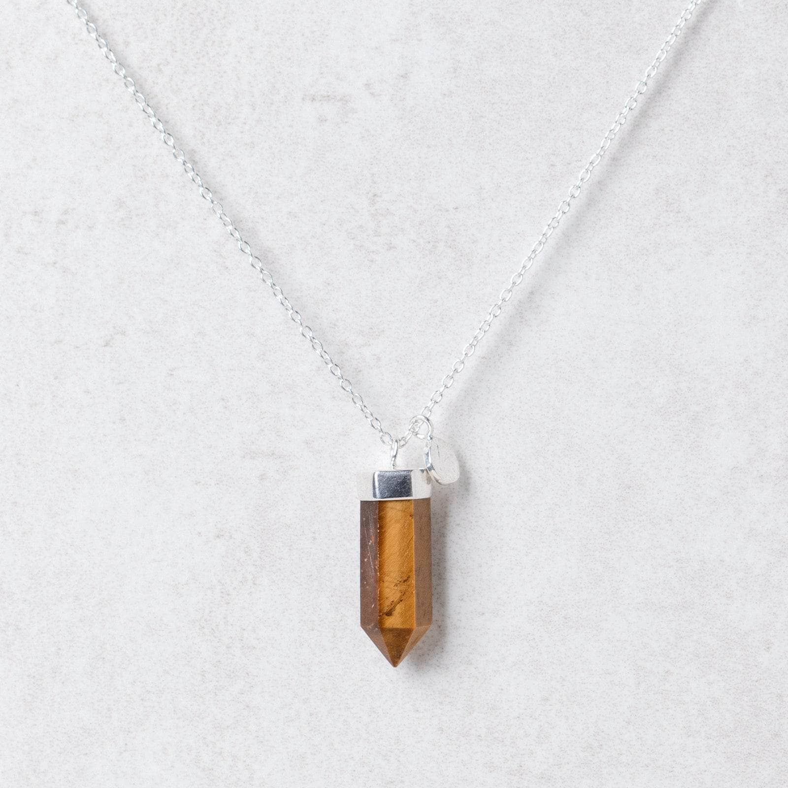 Tiger Eye Crystal Point Necklace、mySite、hinf8tx79
