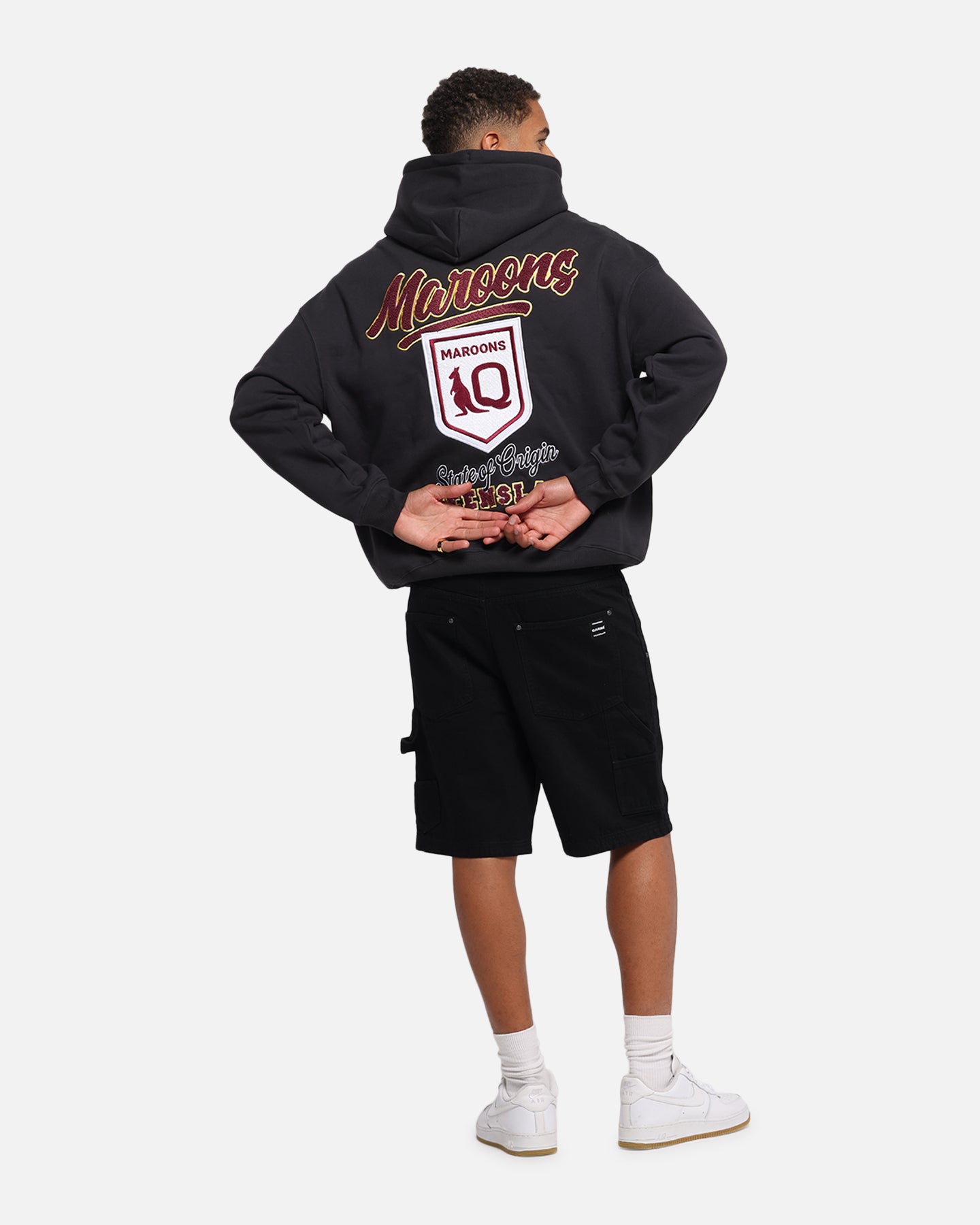 Queensland Rugby League Queensland Maroons State Of Origin Hoodie Faded Black、mySite、zt4zffjzw