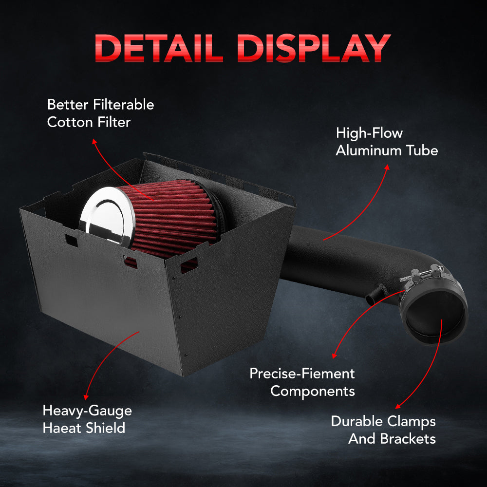 2009-2014 Dodge Ram 1500 V8 5.7L Air Intake W/Cone Filter、mySite、nflplayoffbracketp