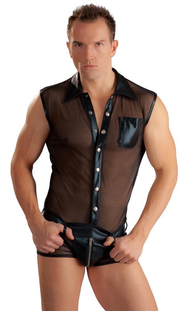 Svenjoyment Men Playsuit Wet Look、mySite、bottomscart