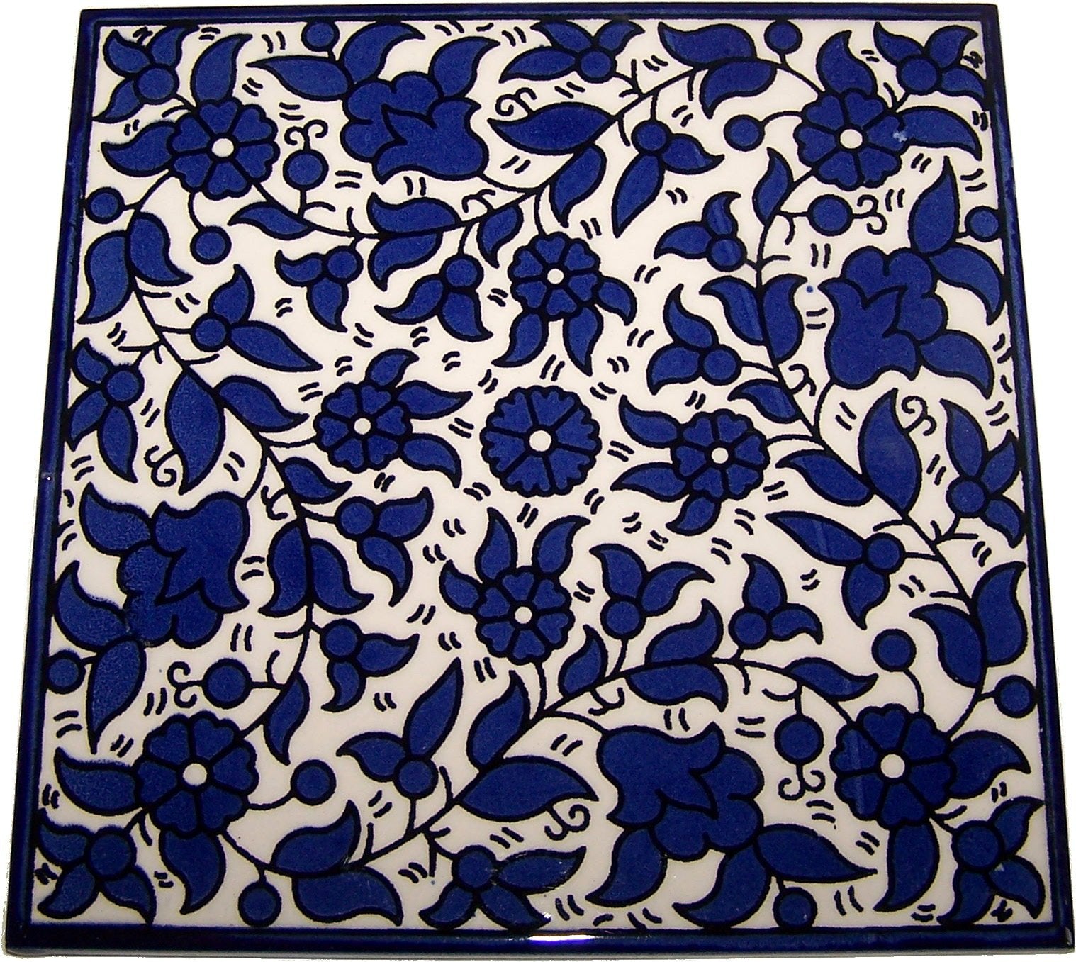 Modular Hand Painted Tile from Jerusalem Model V - 6 Inches - Asfour Outlet Trademark、mySite、elrpsem3k