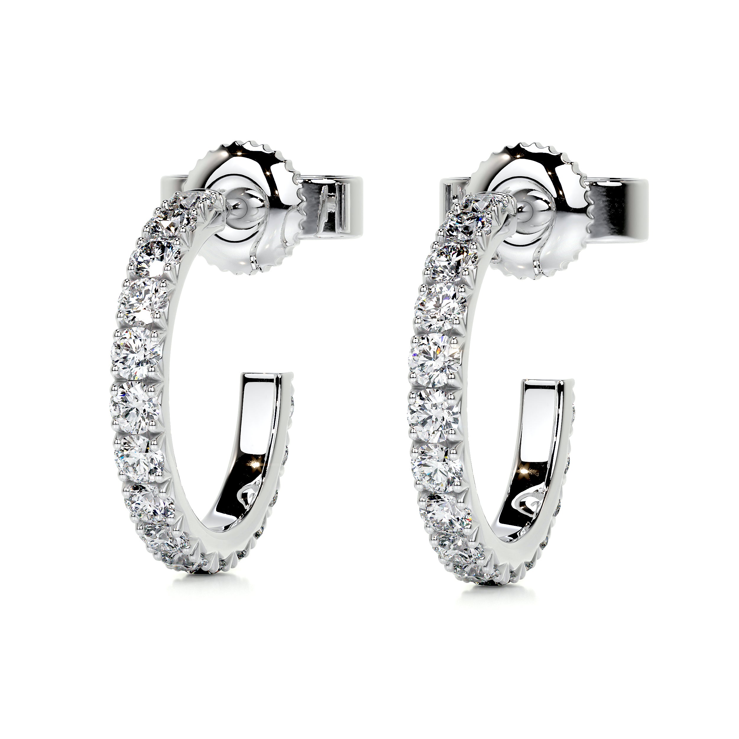 Nicole Lab Grown Diamond Earrings (3 Carat) -18K White Gold、mySite、hinf8tx79