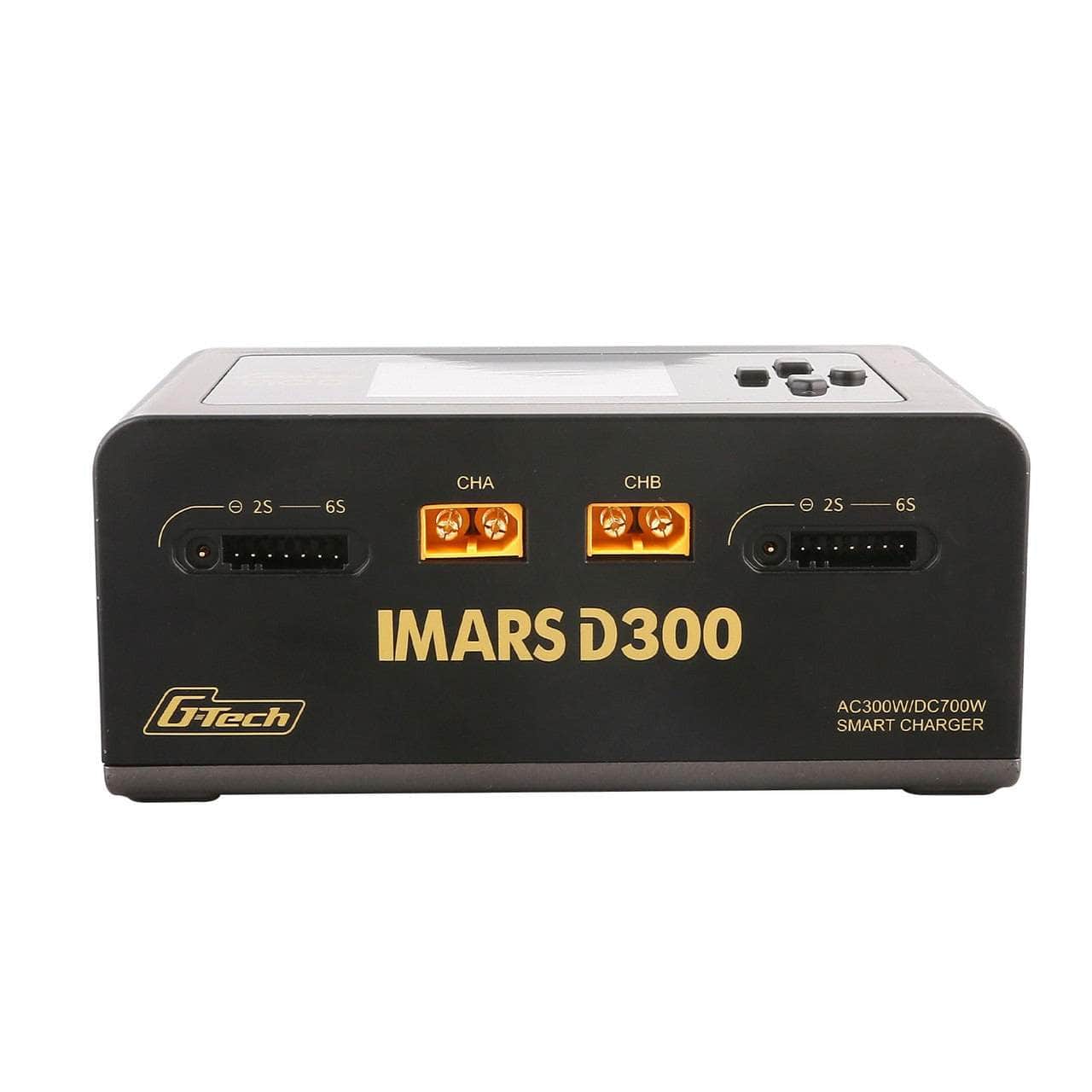  GensAce IMARS D300 G-Tech 300W/700W 1-6S 32A Dual Channel AC/DC Smart Charger - Black、mySite、merchandisen