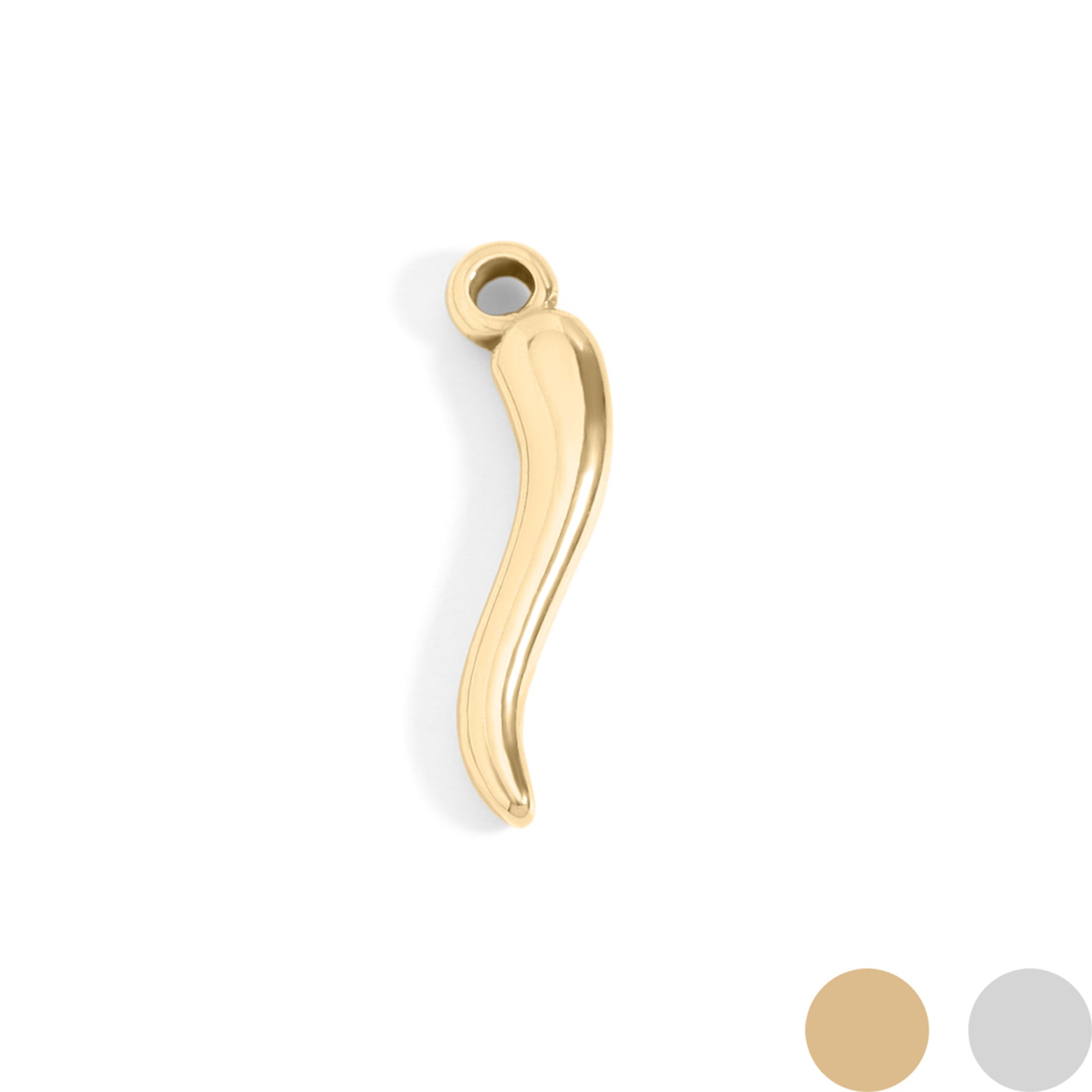 18K Gold PVD Stainless Steel Italian Horn Charm / PDL0104、mySite、dreamappss