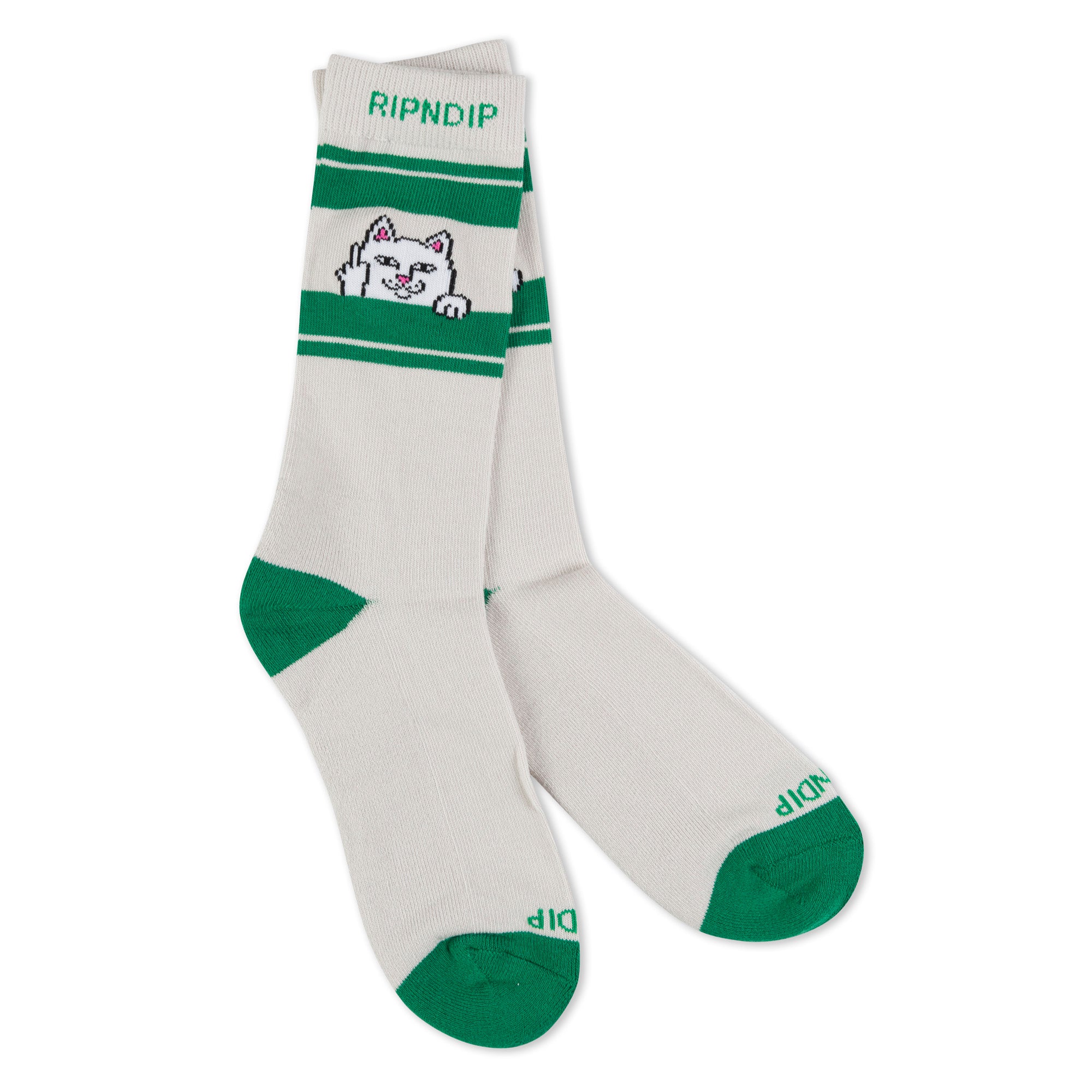  Peeking Nermal Socks (Grey/Green)、mySite、merchandisen