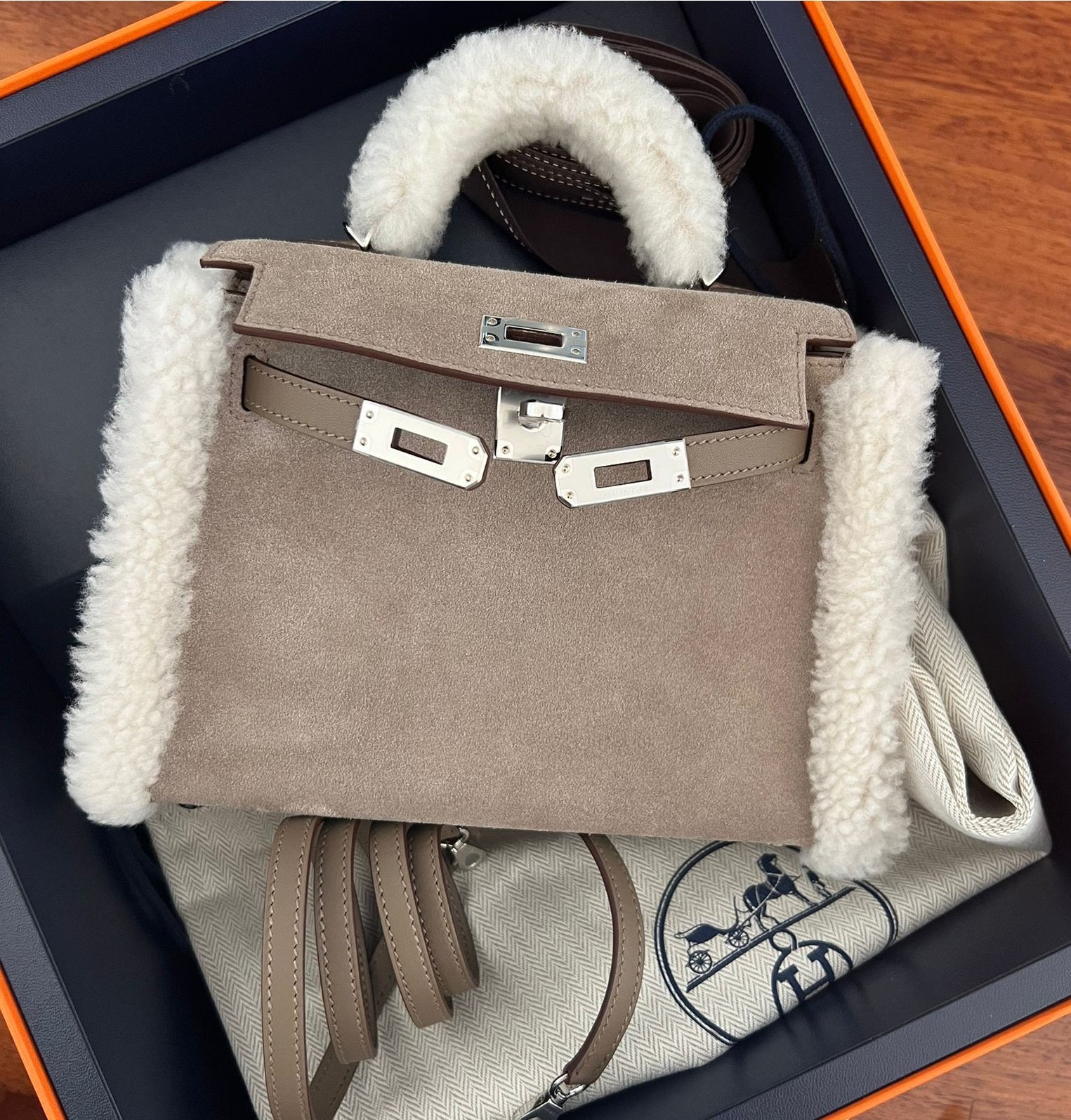 Hermes Kelly k20 teddy plush caillou phw stamp W、mySite、garminoutage.com